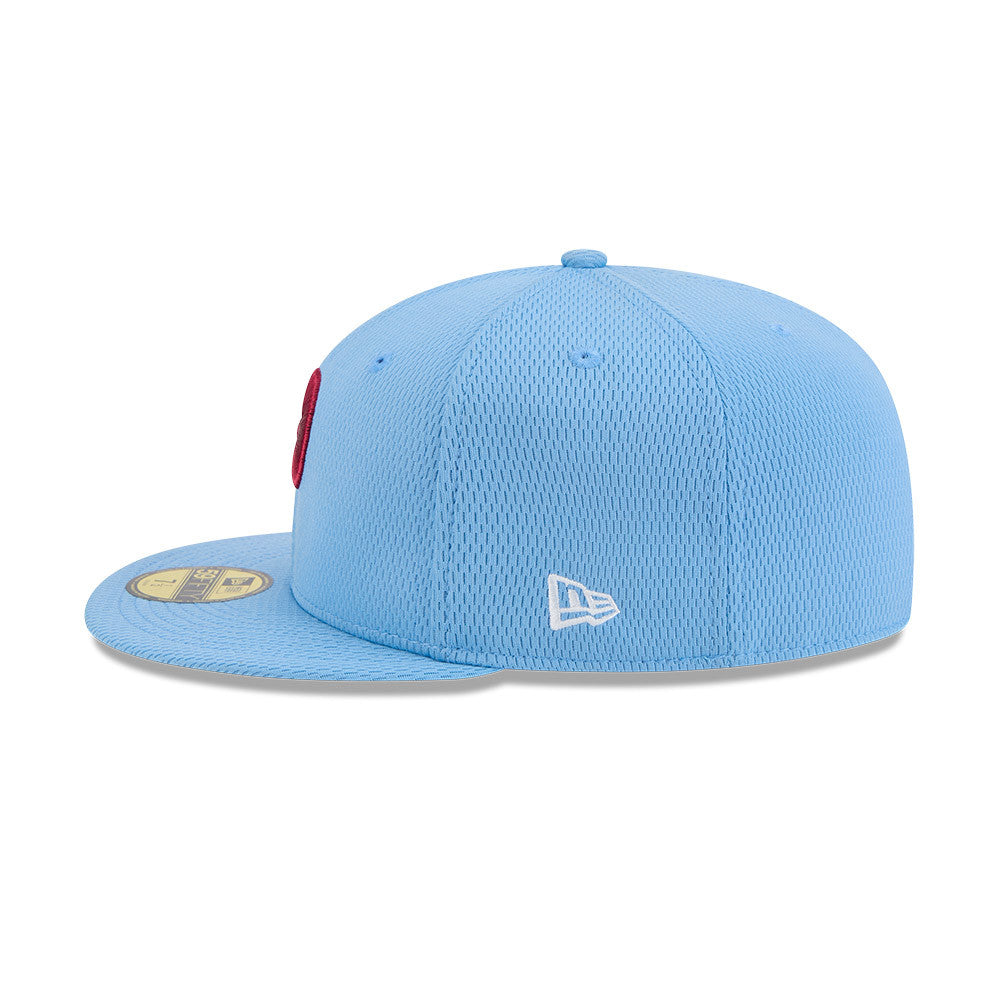 Philadelphia Phillies New Era Blue Alternate 2025 Clubhouse 59FIFTY Fitted Hat Official Team Hat Sports Fan Cap Official NFL Team Hat Football Fan Cap