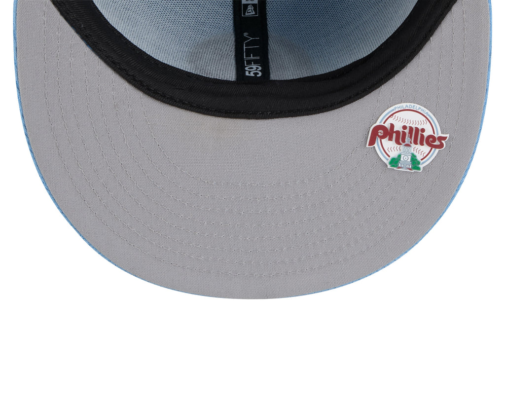 Philadelphia Phillies New Era Blue Alternate 2025 Clubhouse 59FIFTY Fitted Hat Official Team Hat Sports Fan Cap Official NFL Team Hat Football Fan Cap