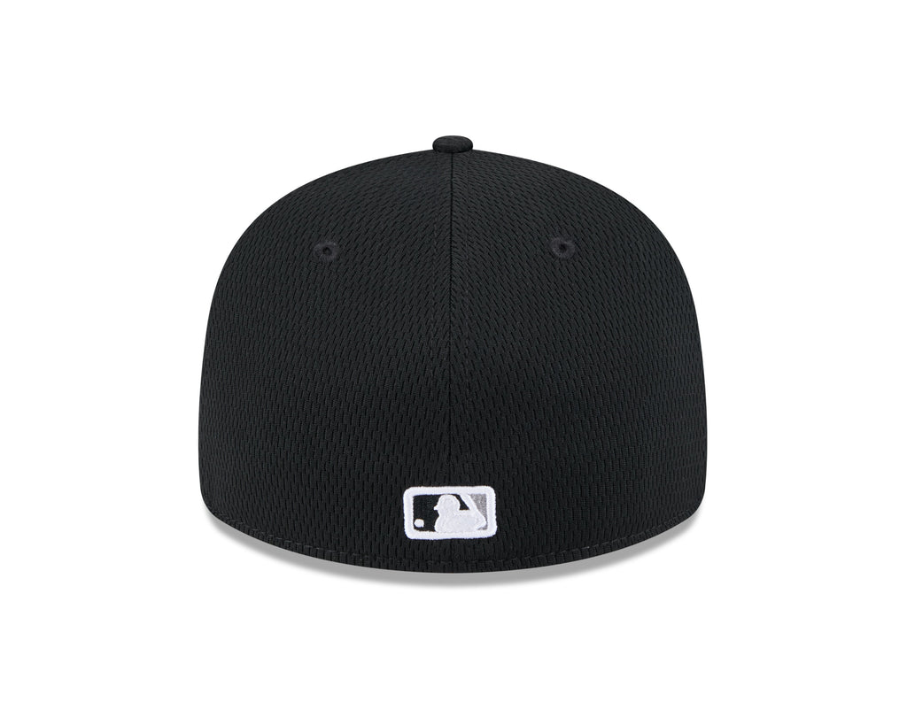 Chicago White Sox New Era Black 2025 Clubhouse Alternate 59FIFTY Low Profile Fitted Hat Official Team Hat Sports Fan Cap Official NFL Team Hat