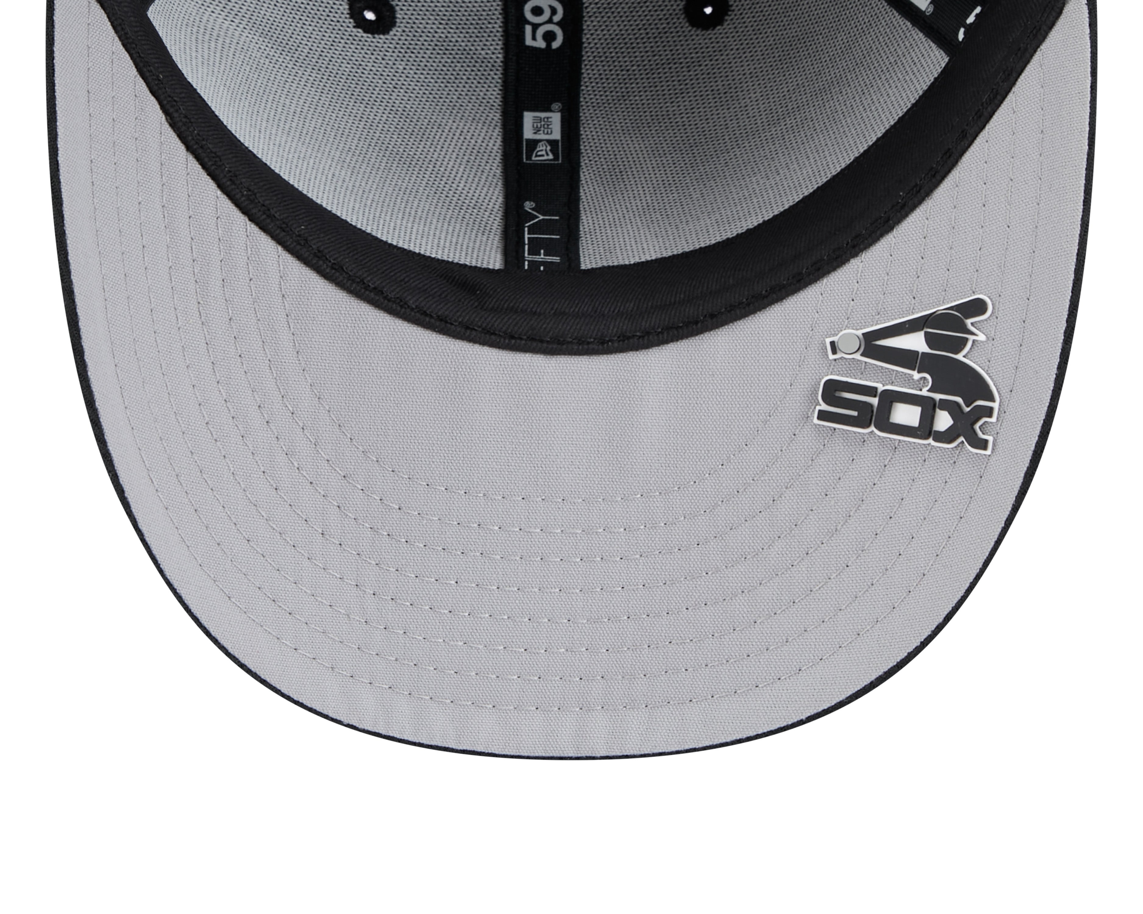 Chicago White Sox New Era Black 2025 Clubhouse Alternate 59FIFTY Low Profile Fitted Hat Official Team Hat Sports Fan Cap Official NFL Team Hat
