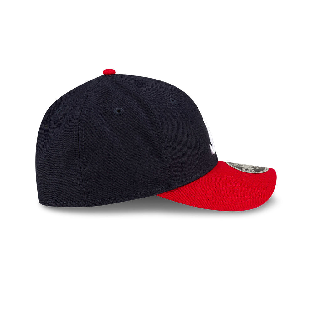 Atlanta Braves Navy Red New Era Player Replica M-Crown 9FORTY Adjustable Hat Official Team Hat Sports Fan Cap Official NFL Team Hat Football Fan Cap