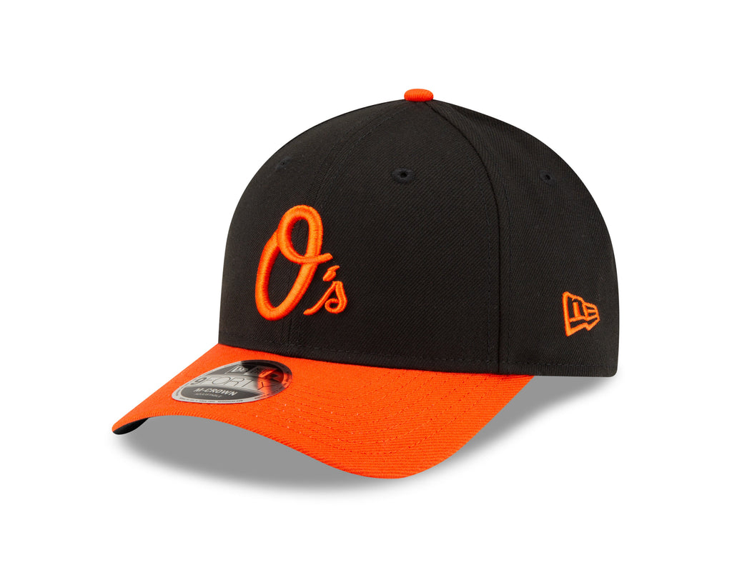 Baltimore Orioles Black Orange Alternate New Era Player Replica M-Crown 9FORTY Adjustable Hat Official Team Hat Sports Fan Cap Official NFL Team Hat