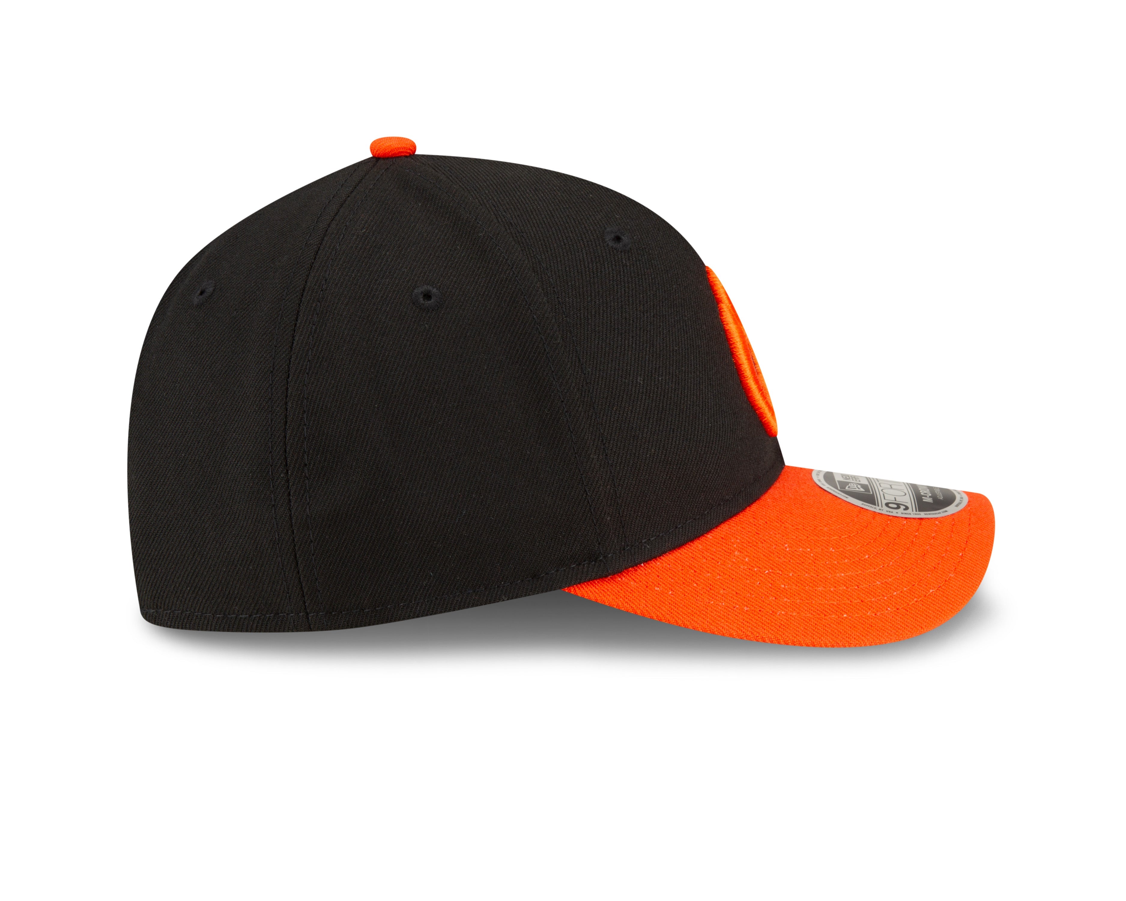 Baltimore Orioles Black Orange Alternate New Era Player Replica M-Crown 9FORTY Adjustable Hat Official Team Hat Sports Fan Cap Official NFL Team Hat