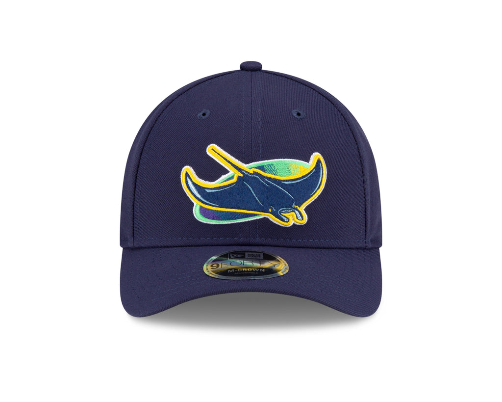 Tampa Bay Rays Alternate Navy New Era Player Replica M-Crown 9FORTY Adjustable Hat Official Team Hat Sports Fan Cap Official NFL Team Hat Football