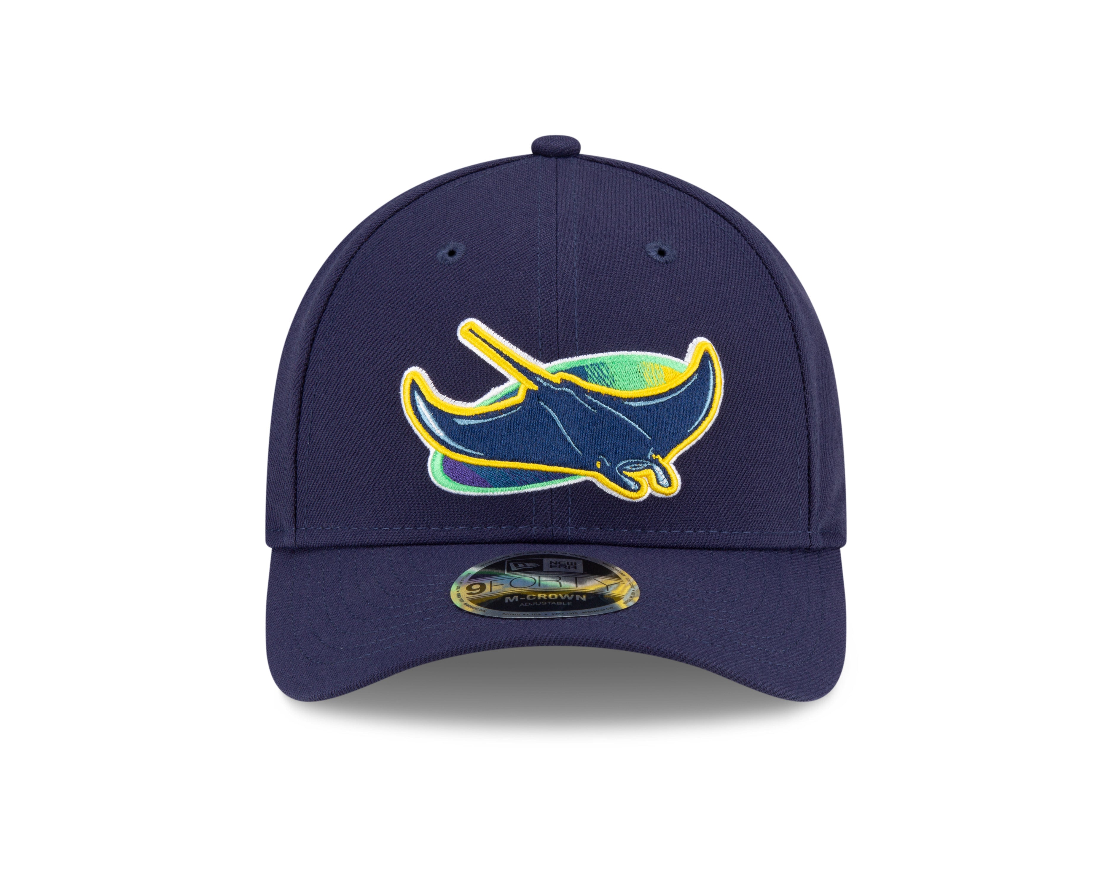 Tampa Bay Rays Alternate Navy New Era Player Replica M-Crown 9FORTY Adjustable Hat Official Team Hat Sports Fan Cap Official NFL Team Hat Football
