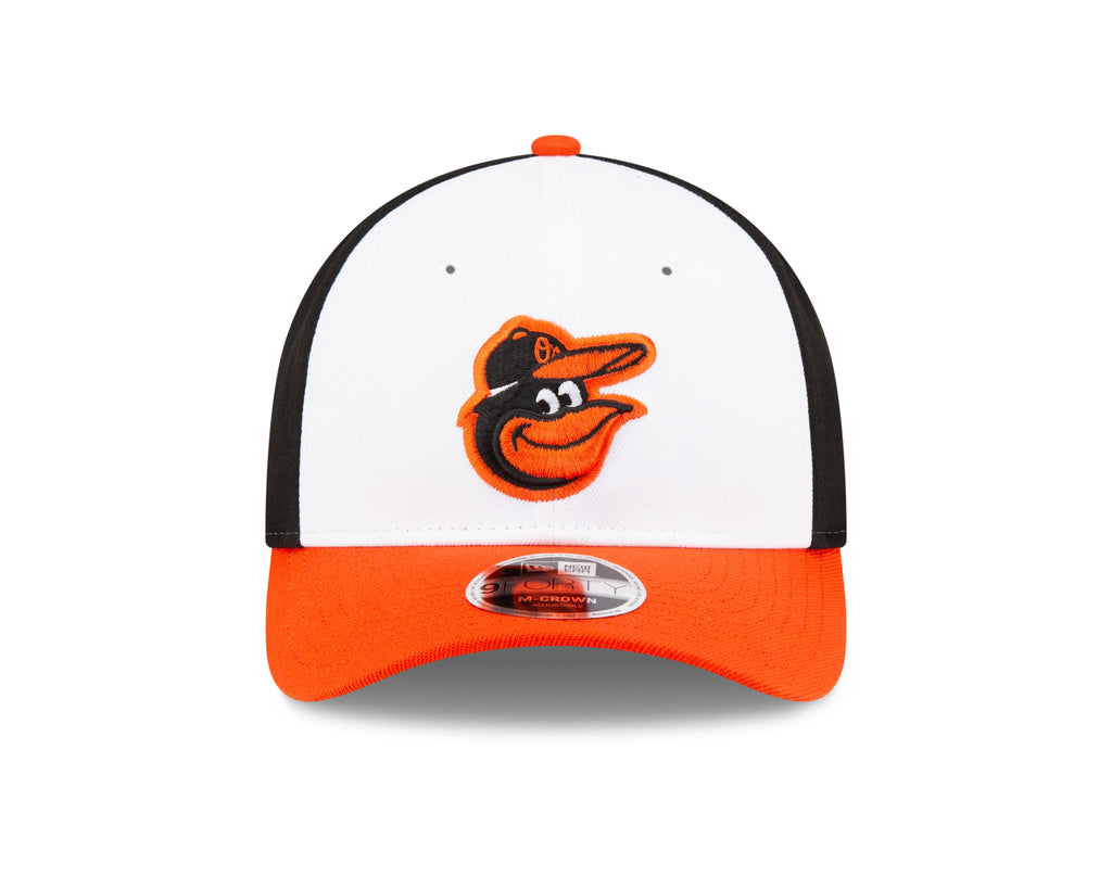 Baltimore Orioles White Orange Black New Era Player Replica M-Crown 9FORTY Adjustable Hat Official Team Hat Sports Fan Cap Official NFL Team Hat
