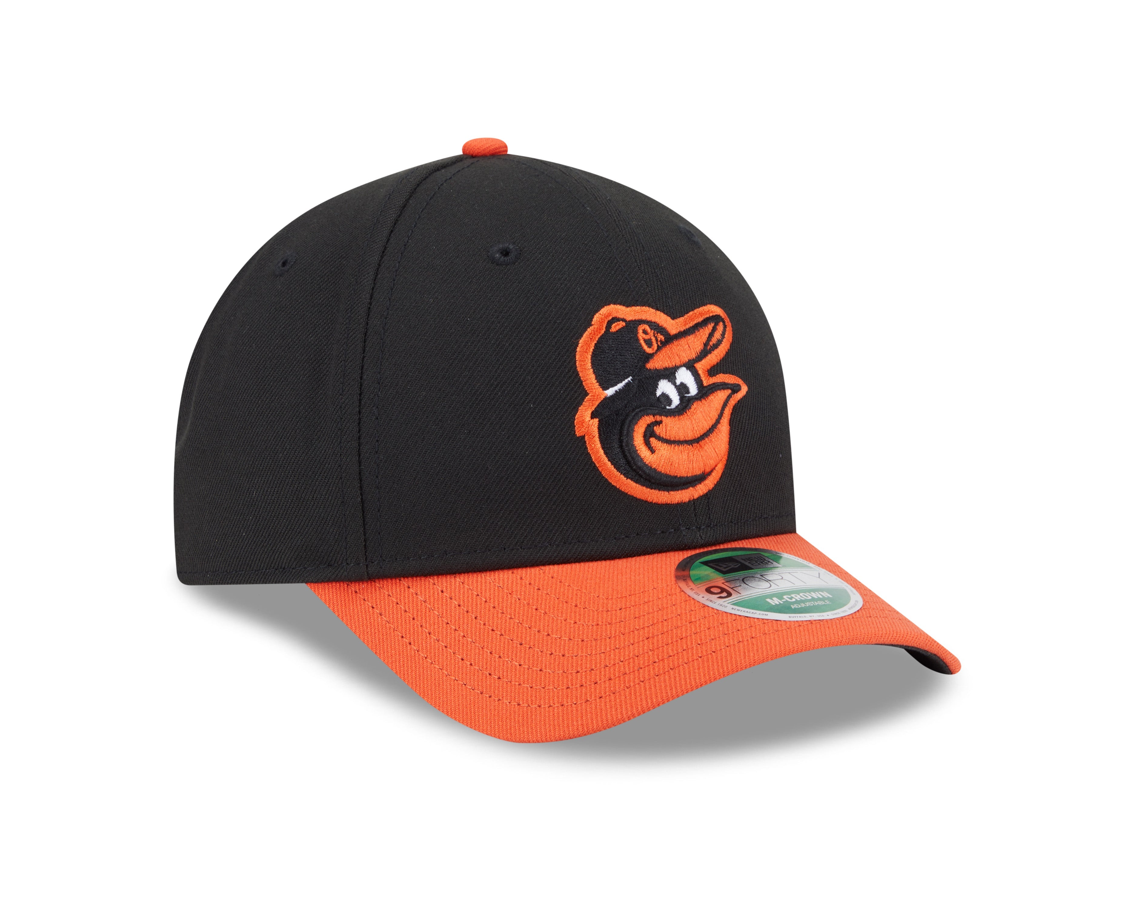 Baltimore Orioles Black Orange Road New Era Player Replica M-Crown 9FORTY Adjustable Hat Official Team Hat Sports Fan Cap Official NFL Team Hat