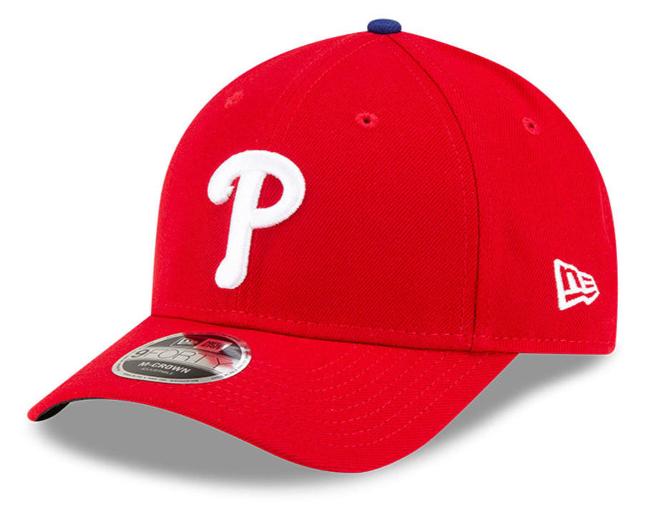 Philadelphia Phillies Red New Era Player Replica M-Crown 9FORTY Adjustable Hat Official Team Hat Sports Fan Cap Official NFL Team Hat Football Fan Cap