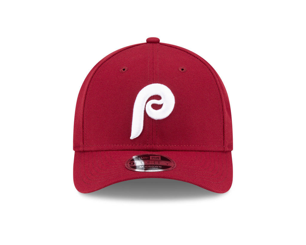Philadelphia Phillies Crimson Alternate New Era Player Replica M-Crown 9FORTY Adjustable Hat Official Team Hat Sports Fan Cap Official NFL Team Hat