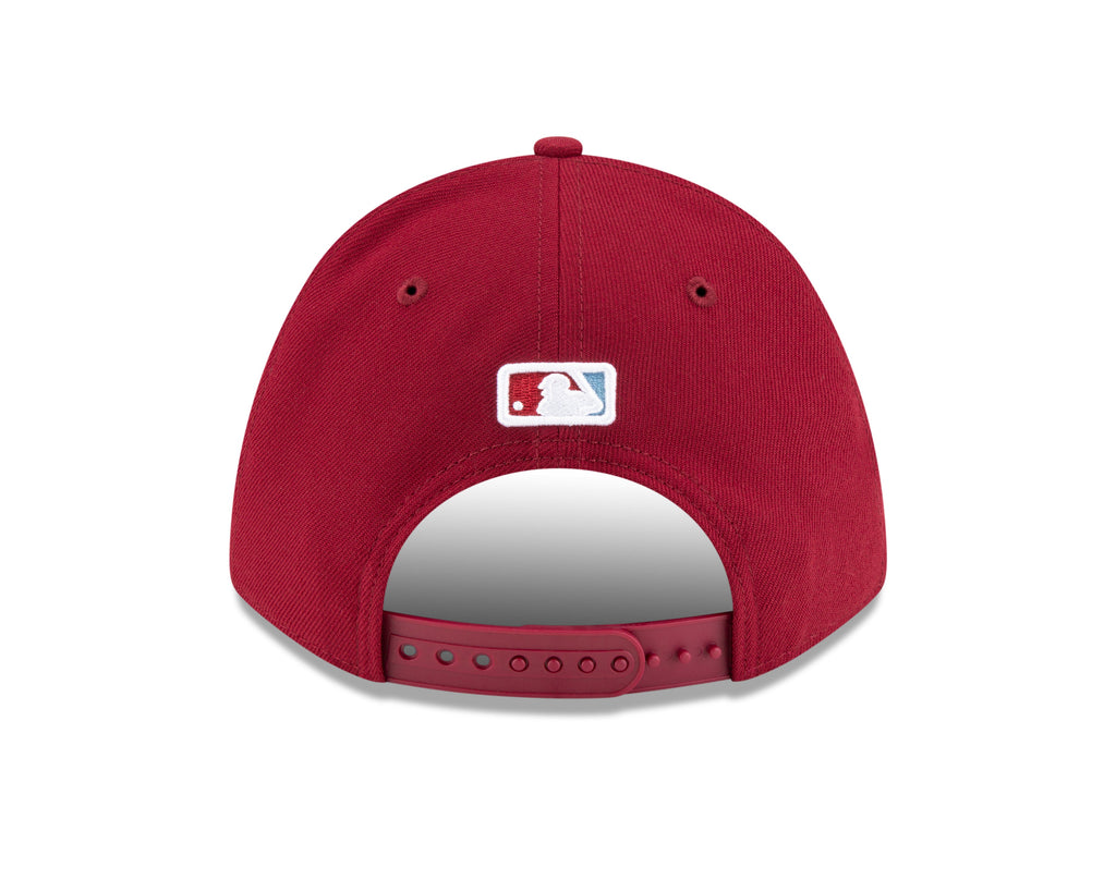 Philadelphia Phillies Crimson Alternate New Era Player Replica M-Crown 9FORTY Adjustable Hat Official Team Hat Sports Fan Cap Official NFL Team Hat