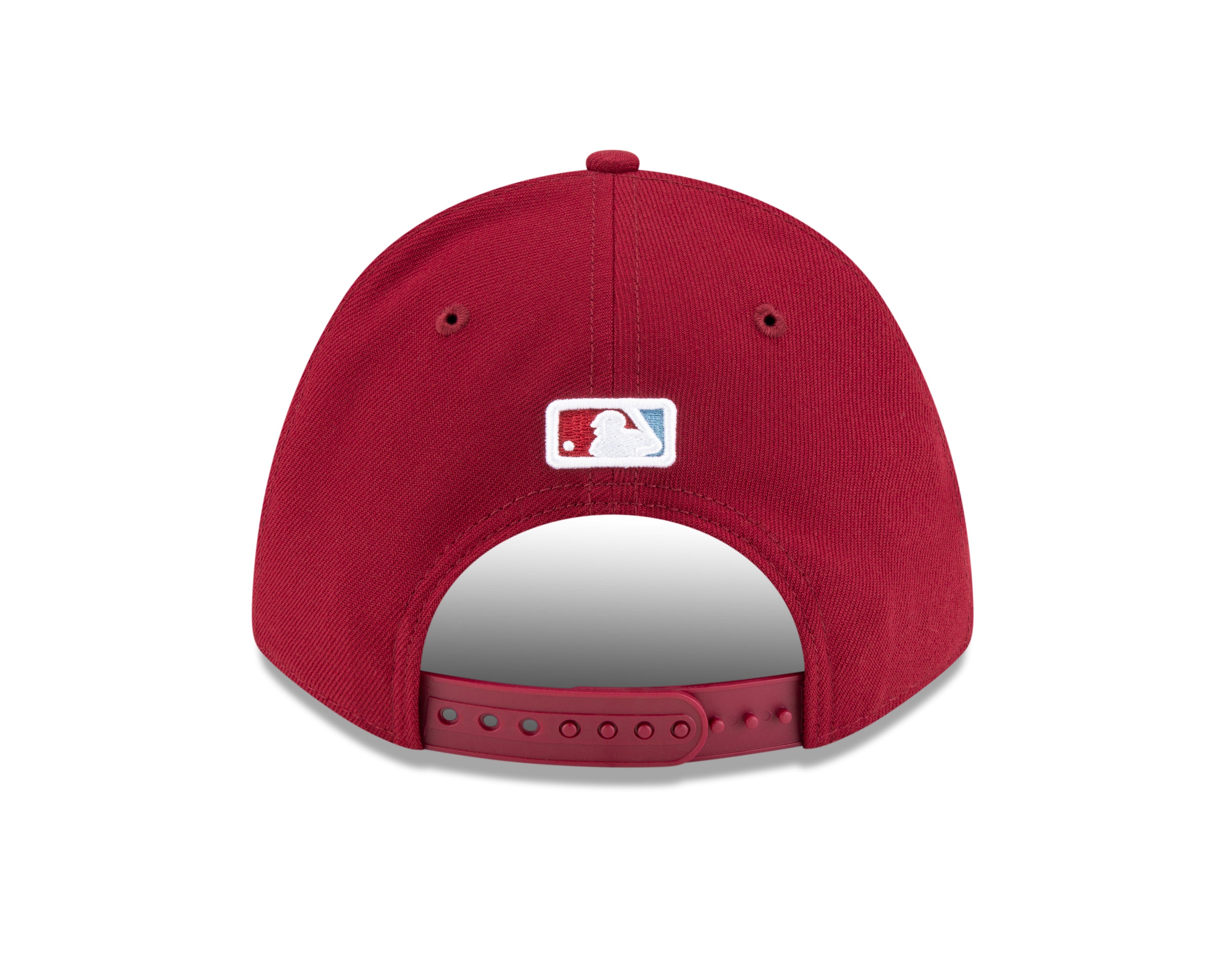 Philadelphia Phillies Crimson Alternate New Era Player Replica M-Crown 9FORTY Adjustable Hat Official Team Hat Sports Fan Cap Official NFL Team Hat