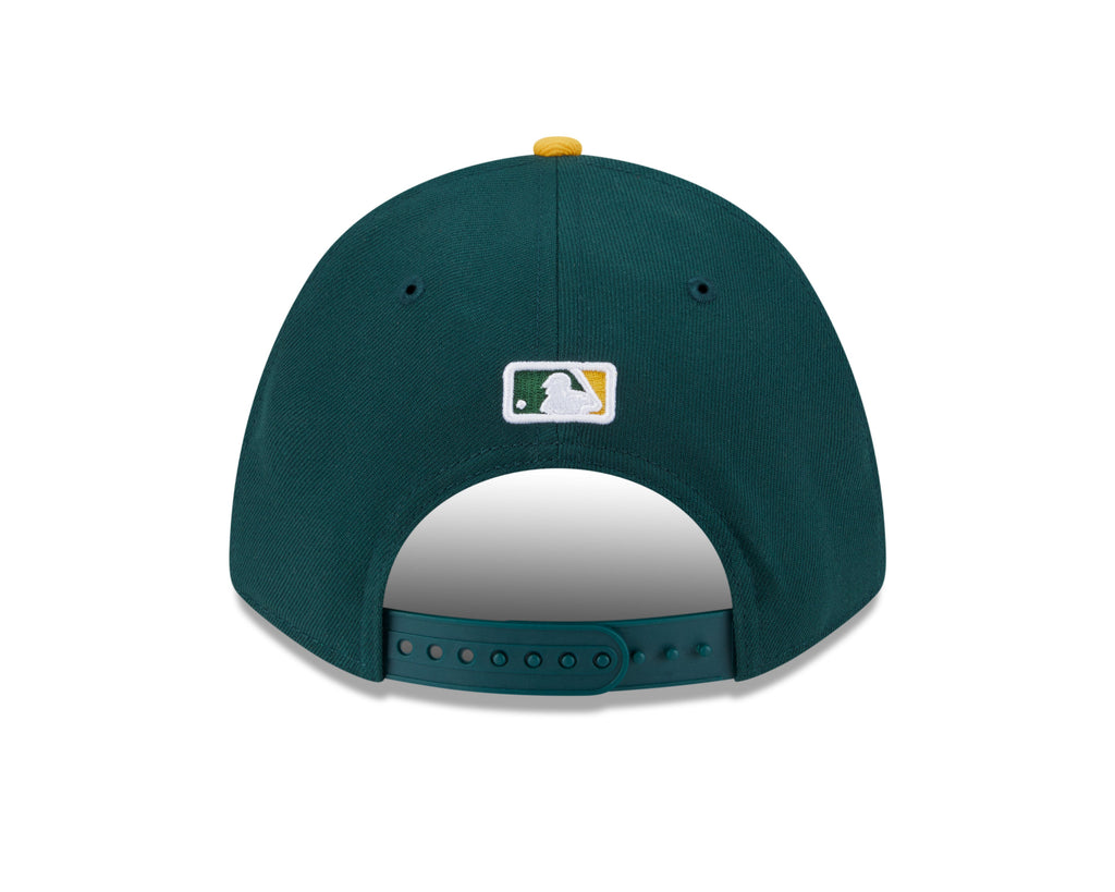 Athletics Green Yellow New Era Player Replica M-Crown 9FORTY Adjustable Hat Official Team Hat Sports Fan Cap Official NFL Team Hat Football Fan Cap