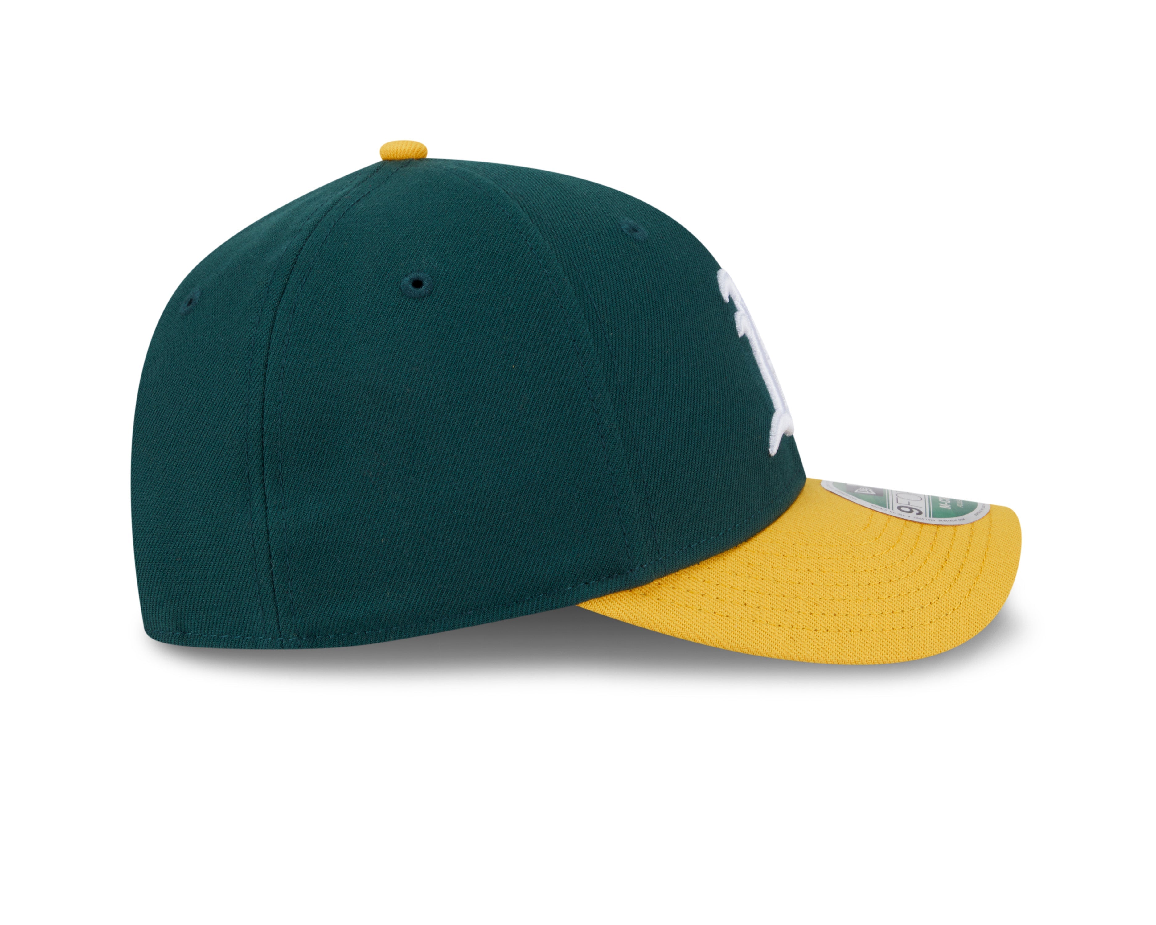 Athletics Green Yellow New Era Player Replica M-Crown 9FORTY Adjustable Hat Official Team Hat Sports Fan Cap Official NFL Team Hat Football Fan Cap