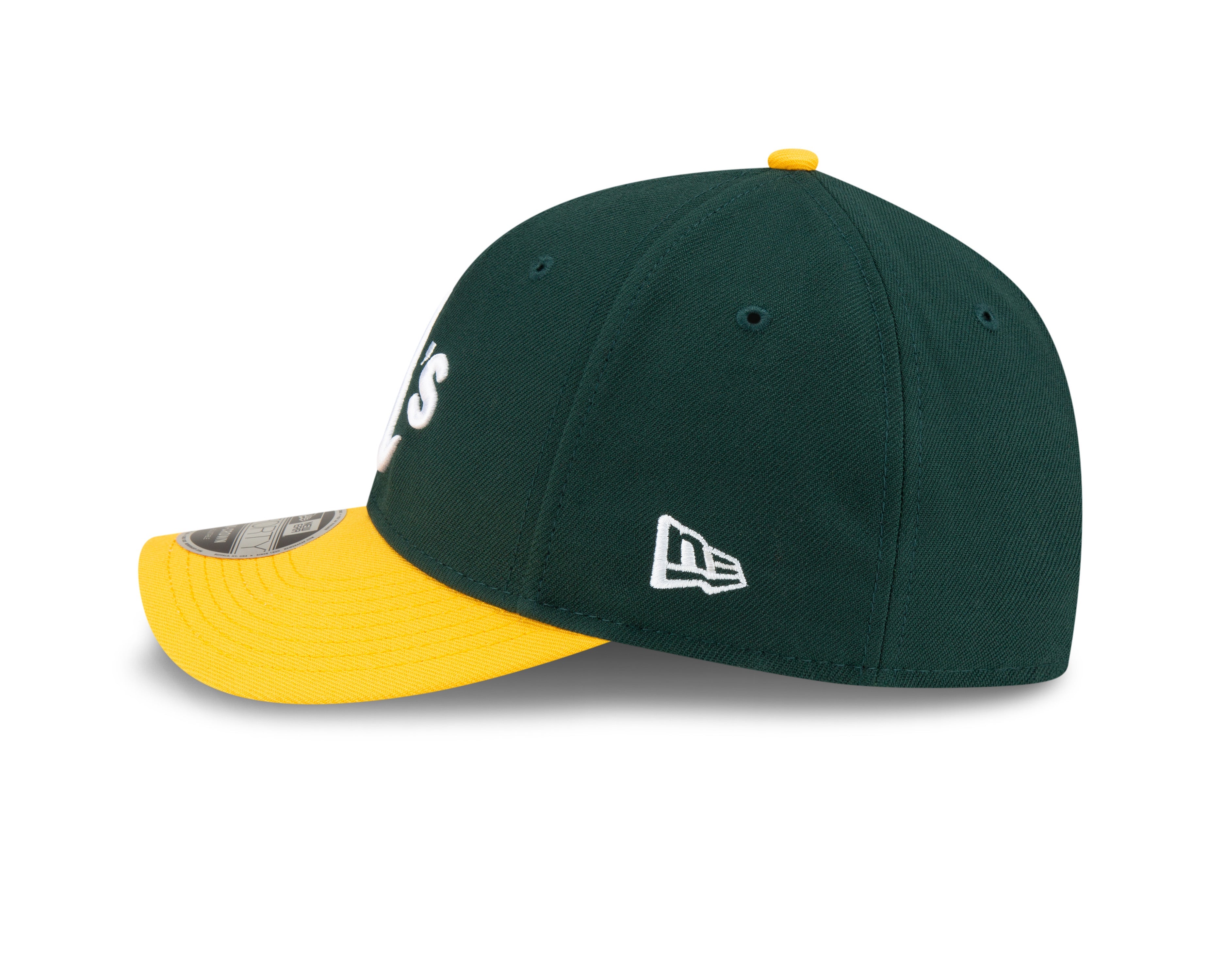 Athletics Green Yellow New Era Player Replica M-Crown 9FORTY Adjustable Hat Official Team Hat Sports Fan Cap Official NFL Team Hat Football Fan Cap