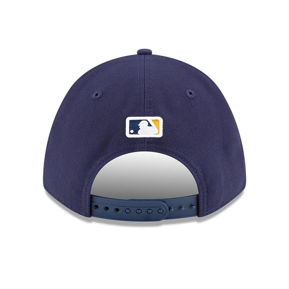 Milwaukee Brewers Navy Blue New Era Player Replica M-Crown 9FORTY Adjustable Hat Official Team Hat Sports Fan Cap Official NFL Team Hat Football Fan