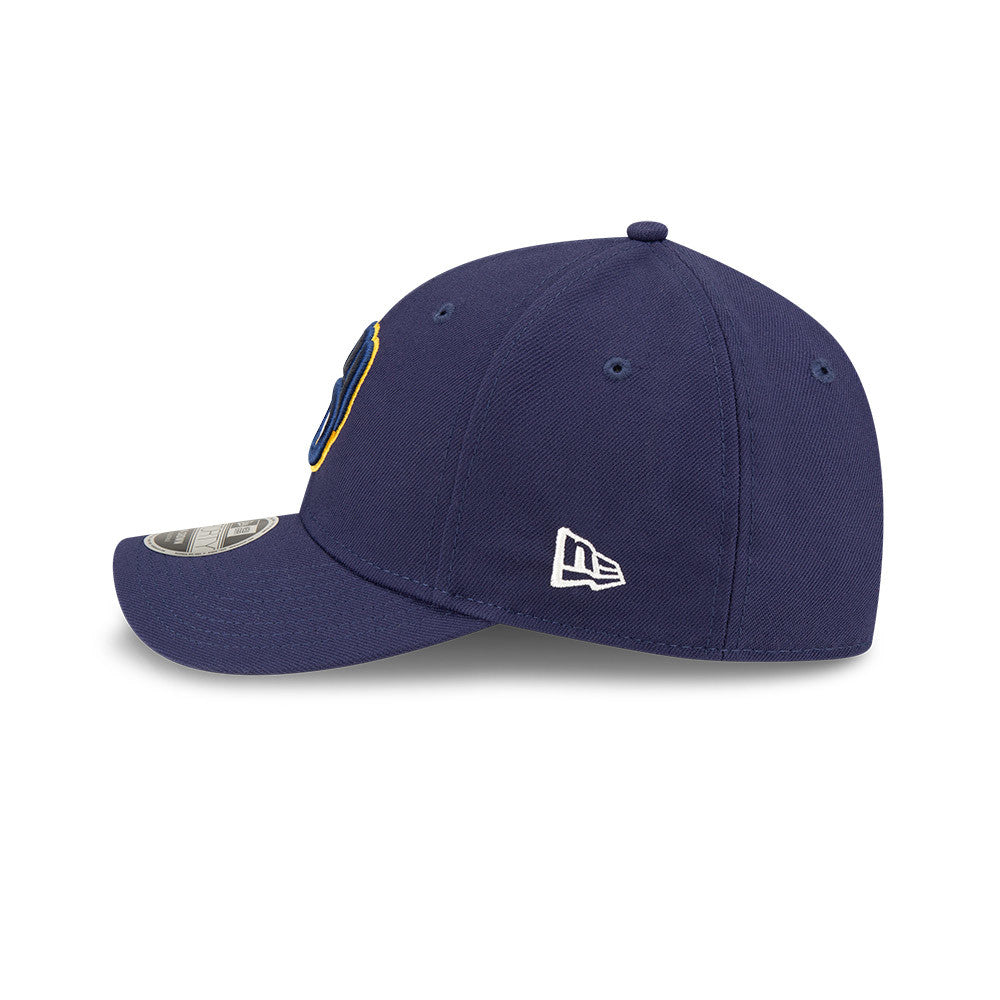 Milwaukee Brewers Navy Blue New Era Player Replica M-Crown 9FORTY Adjustable Hat Official Team Hat Sports Fan Cap Official NFL Team Hat Football Fan