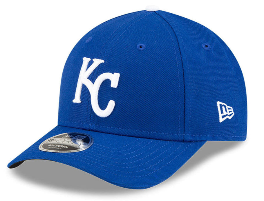 Kansas City Royals Blue New Era Player Replica M-Crown 9FORTY Adjustable Hat Official Team Hat Sports Fan Cap Official NFL Team Hat Football Fan Cap