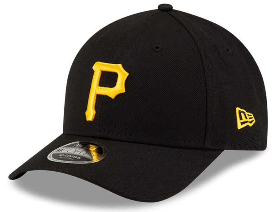 Pittsburgh Pirates Black New Era Player Replica M-Crown 9FORTY Adjustable Hat Official Team Hat Sports Fan Cap Official NFL Team Hat Football Fan Cap