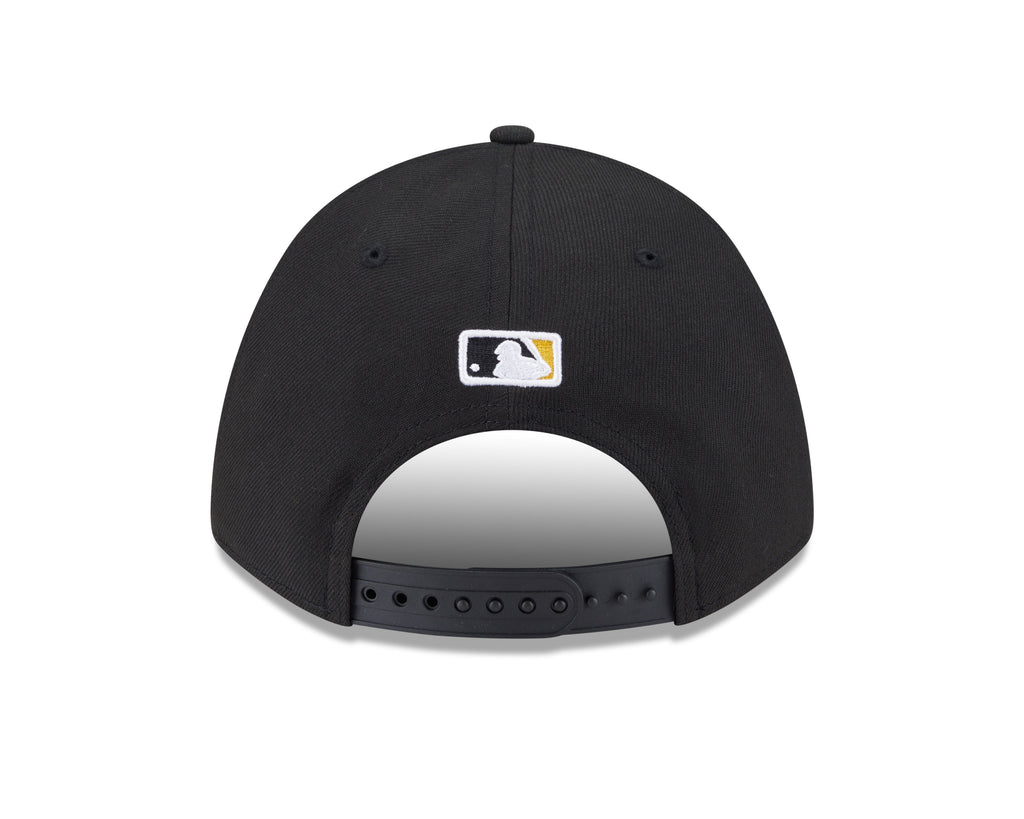 Pittsburgh Pirates Black New Era Player Replica M-Crown 9FORTY Adjustable Hat Official Team Hat Sports Fan Cap Official NFL Team Hat Football Fan Cap