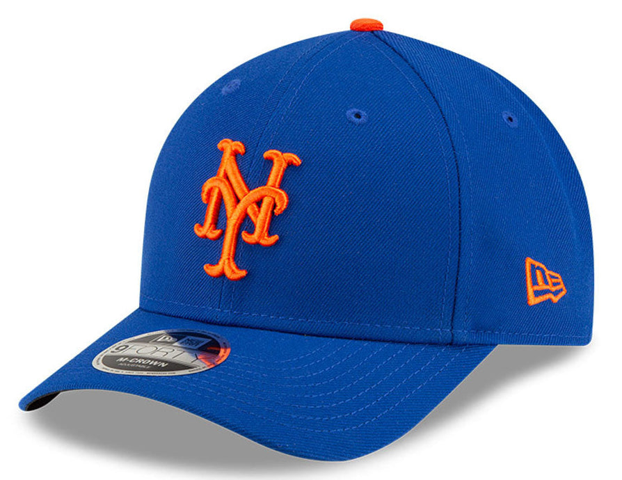 New York Mets Royal Blue New Era Player Replica M-Crown 9FORTY Adjustable Hat Official Team Hat Sports Fan Cap Official NFL Team Hat Football Fan Cap