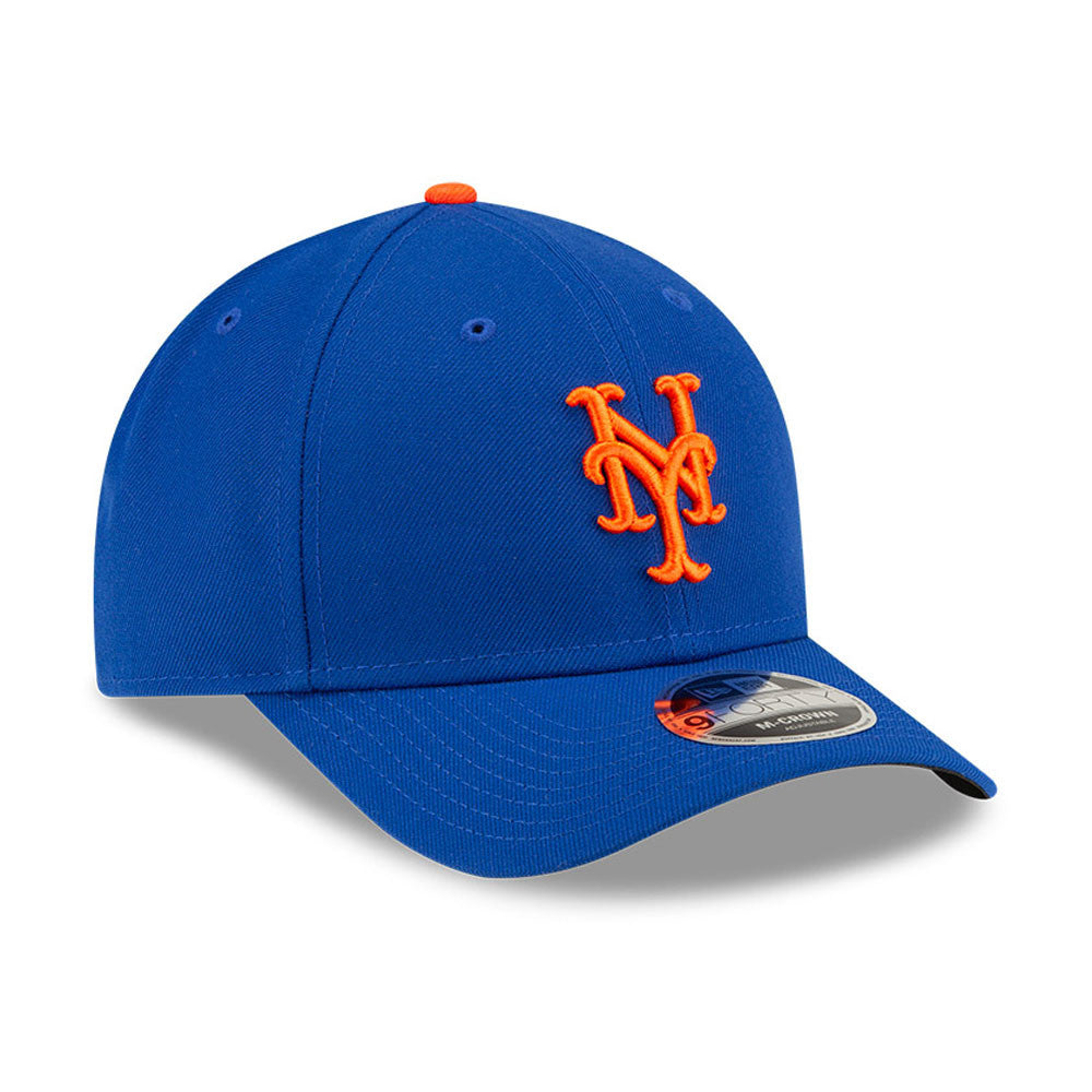 New York Mets Royal Blue New Era Player Replica M-Crown 9FORTY Adjustable Hat Official Team Hat Sports Fan Cap Official NFL Team Hat Football Fan Cap