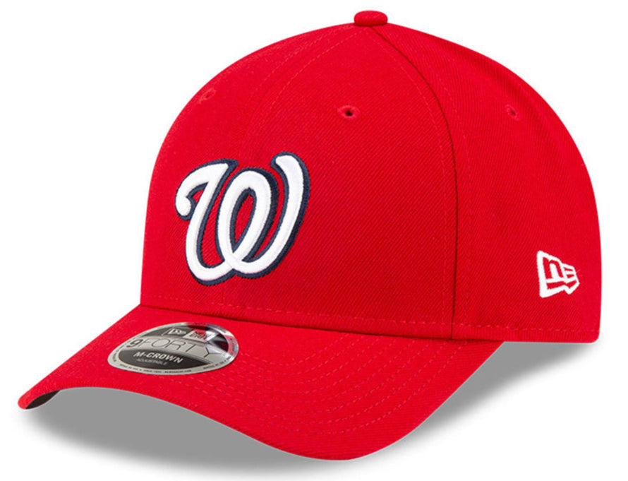 Washington Nationals Red New Era Player Replica M-Crown 9FORTY Adjustable Hat Official Team Hat Sports Fan Cap Official NFL Team Hat Football Fan Cap
