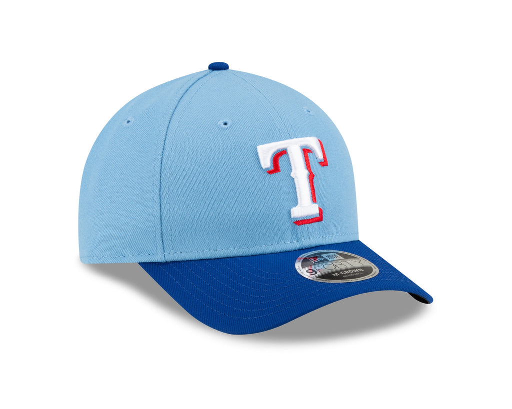 Texas Rangers Blue Alternate New Era Player Replica M-Crown 9FORTY Adjustable Hat Official Team Hat Sports Fan Cap Official NFL Team Hat Football Fan