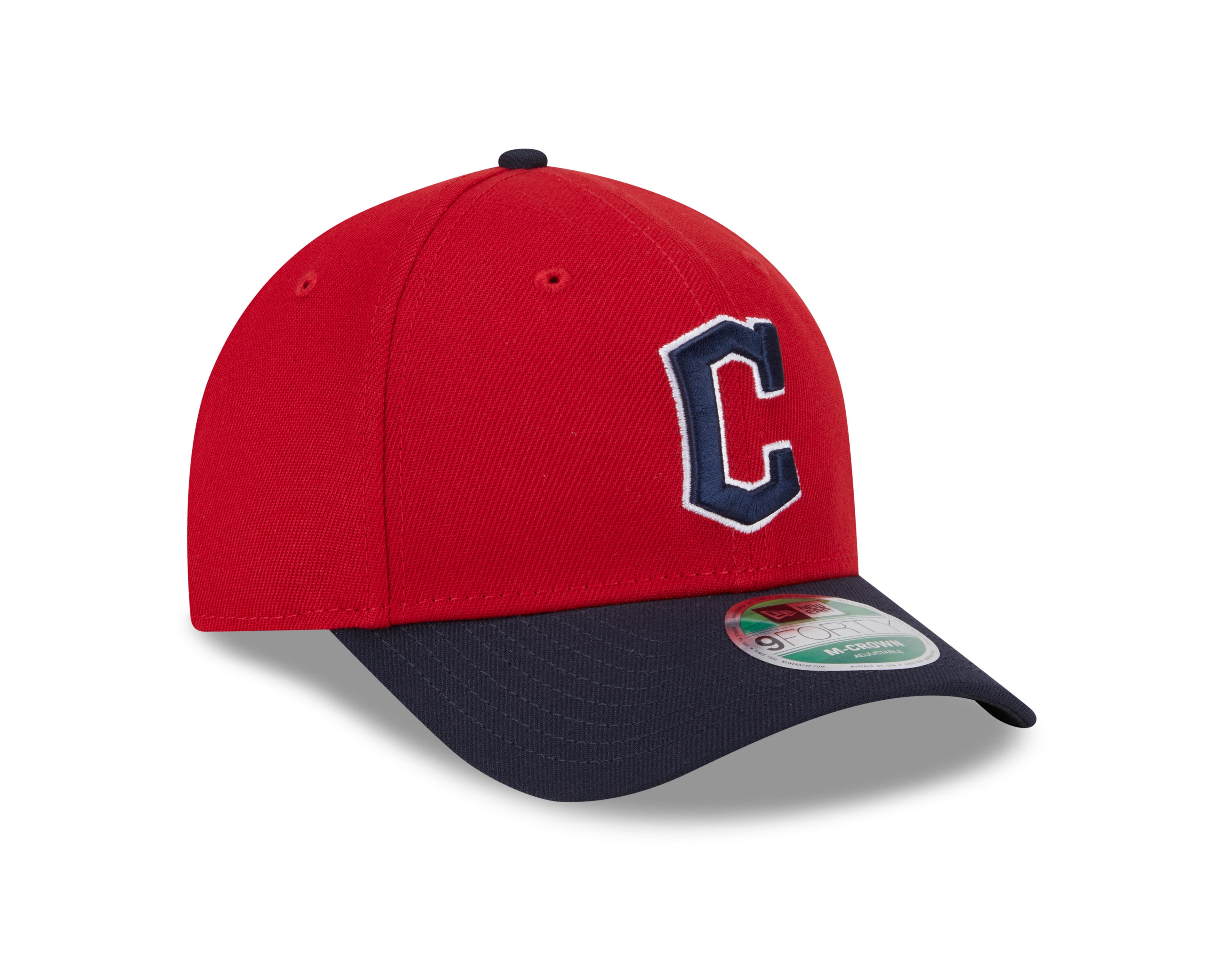 Cleveland Guardians Red Navy New Era Player Replica M-Crown 9FORTY Adjustable Hat Official Team Hat Sports Fan Cap Official NFL Team Hat Football Fan