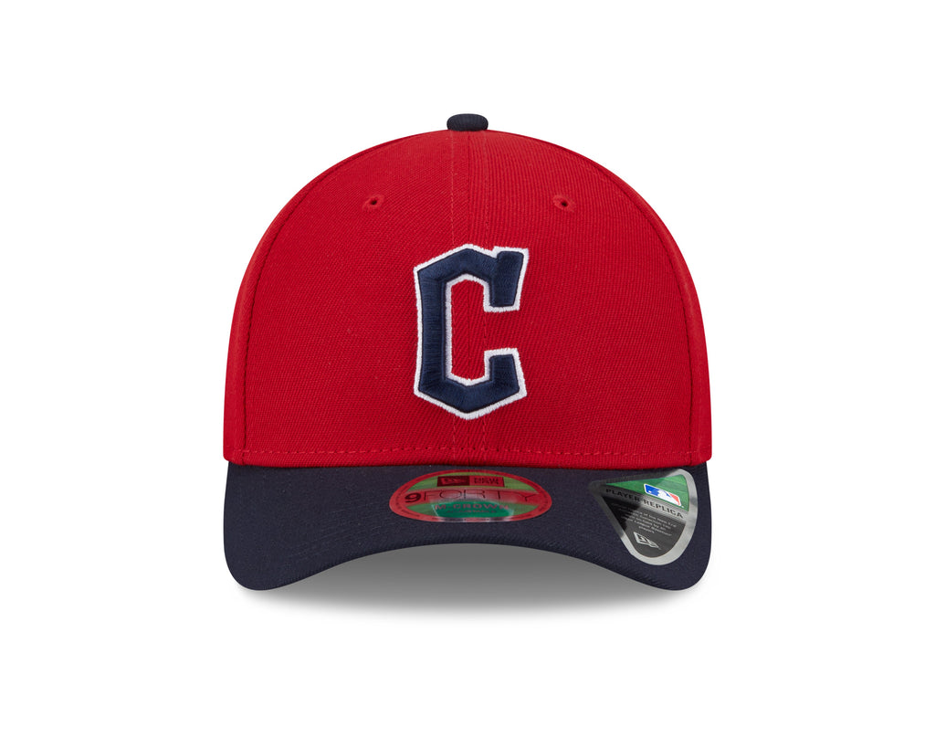 Cleveland Guardians Red Navy New Era Player Replica M-Crown 9FORTY Adjustable Hat Official Team Hat Sports Fan Cap Official NFL Team Hat Football Fan