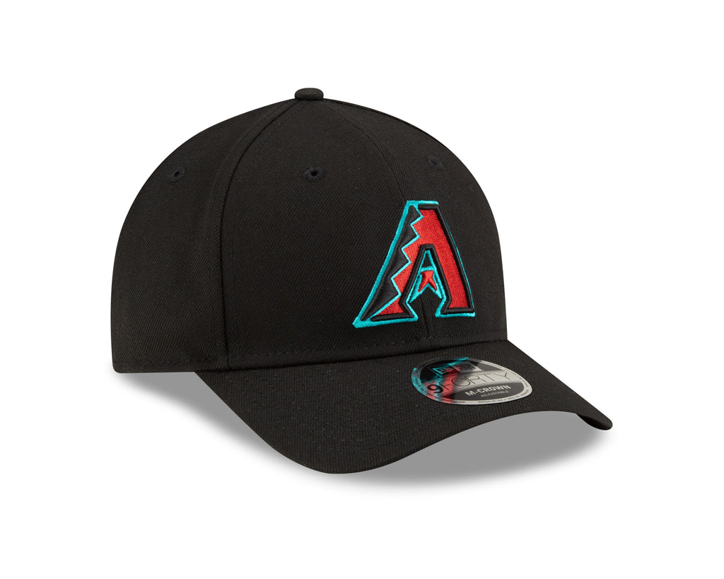 Arizona Diamondbacks Black Alternate New Era Player Replica M-Crown 9FORTY Adjustable Hat Official Team Hat Sports Fan Cap Official NFL Team Hat