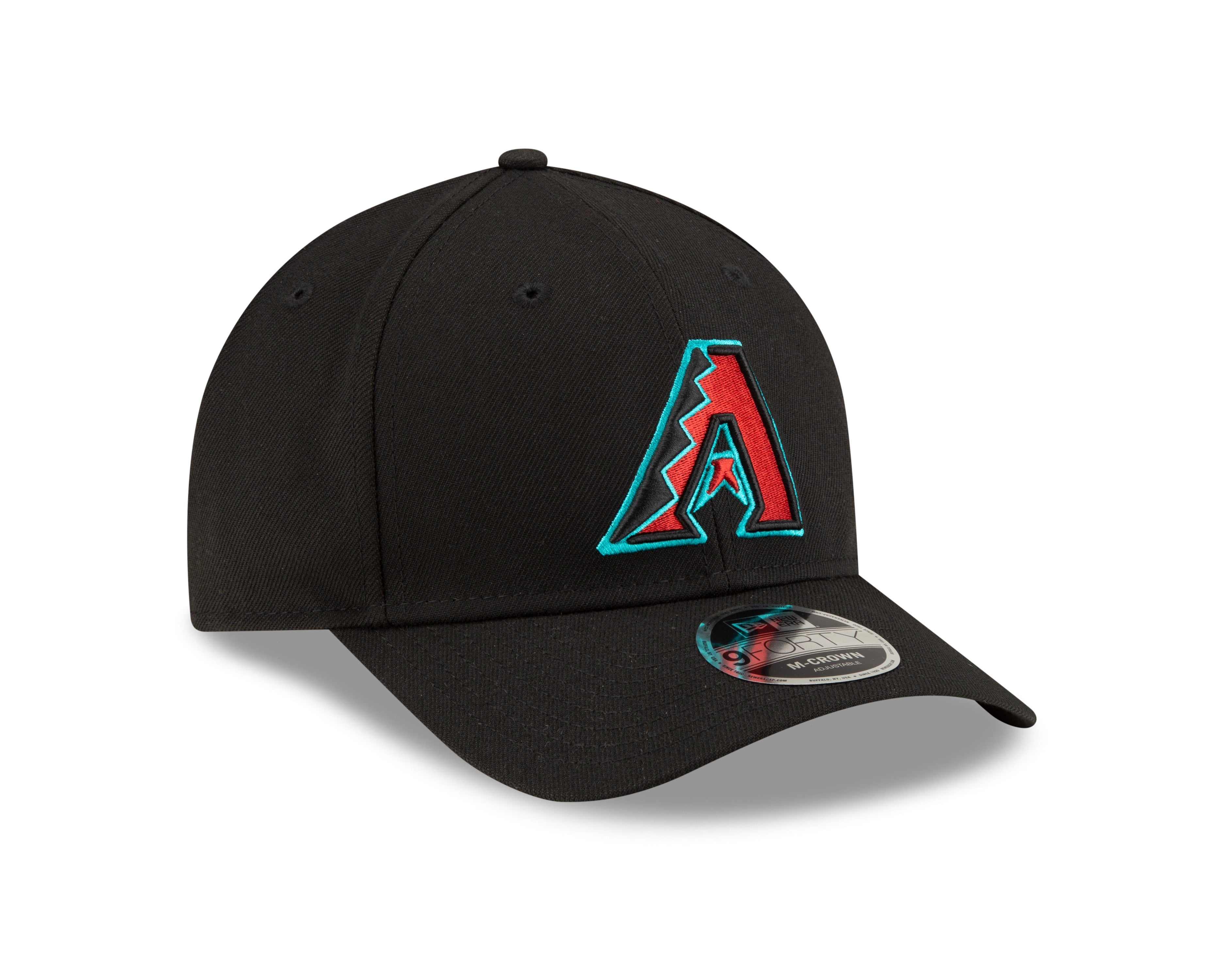 Arizona Diamondbacks Black Alternate New Era Player Replica M-Crown 9FORTY Adjustable Hat Official Team Hat Sports Fan Cap Official NFL Team Hat