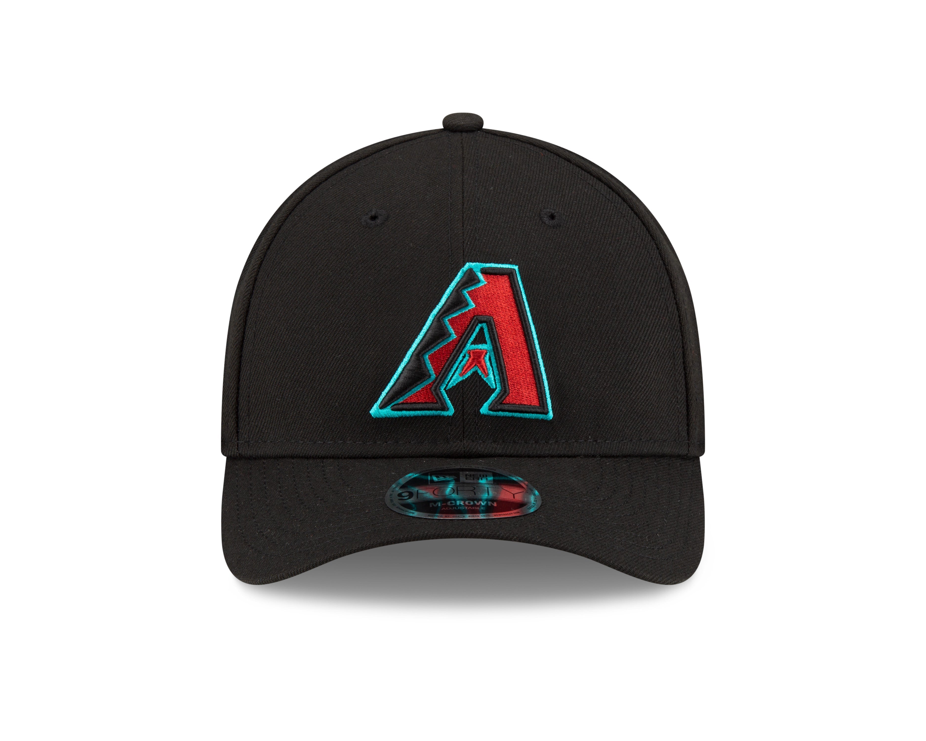 Arizona Diamondbacks Black Alternate New Era Player Replica M-Crown 9FORTY Adjustable Hat Official Team Hat Sports Fan Cap Official NFL Team Hat