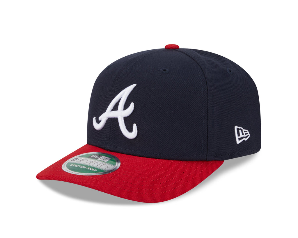 Atlanta Braves New Era Player Replica 9SEVENTY Stretch Snap Adjustable Hat Official Team Hat Sports Fan Cap Official NFL Team Hat Football Fan Cap