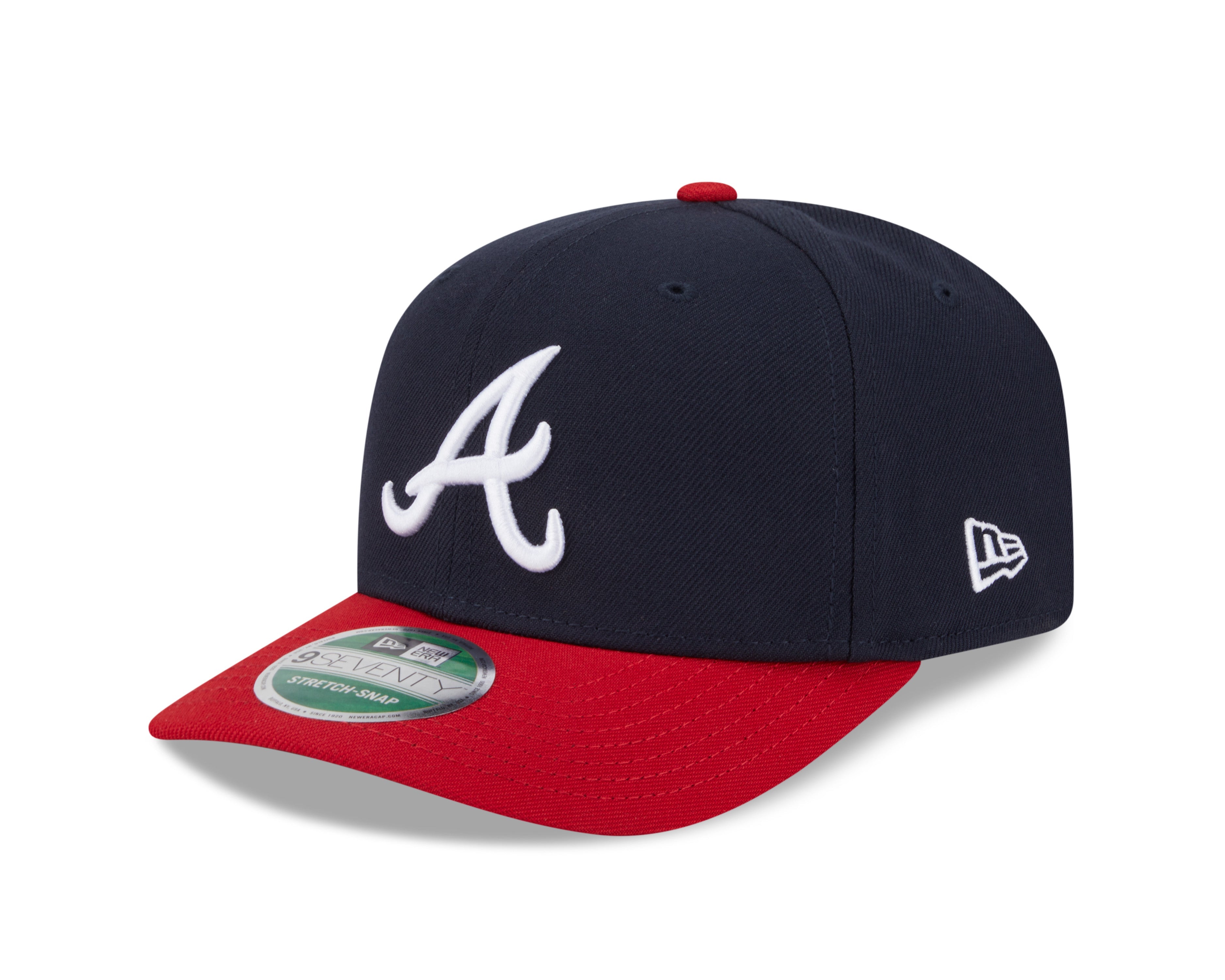 Atlanta Braves New Era Player Replica 9SEVENTY Stretch Snap Adjustable Hat Official Team Hat Sports Fan Cap Official NFL Team Hat Football Fan Cap