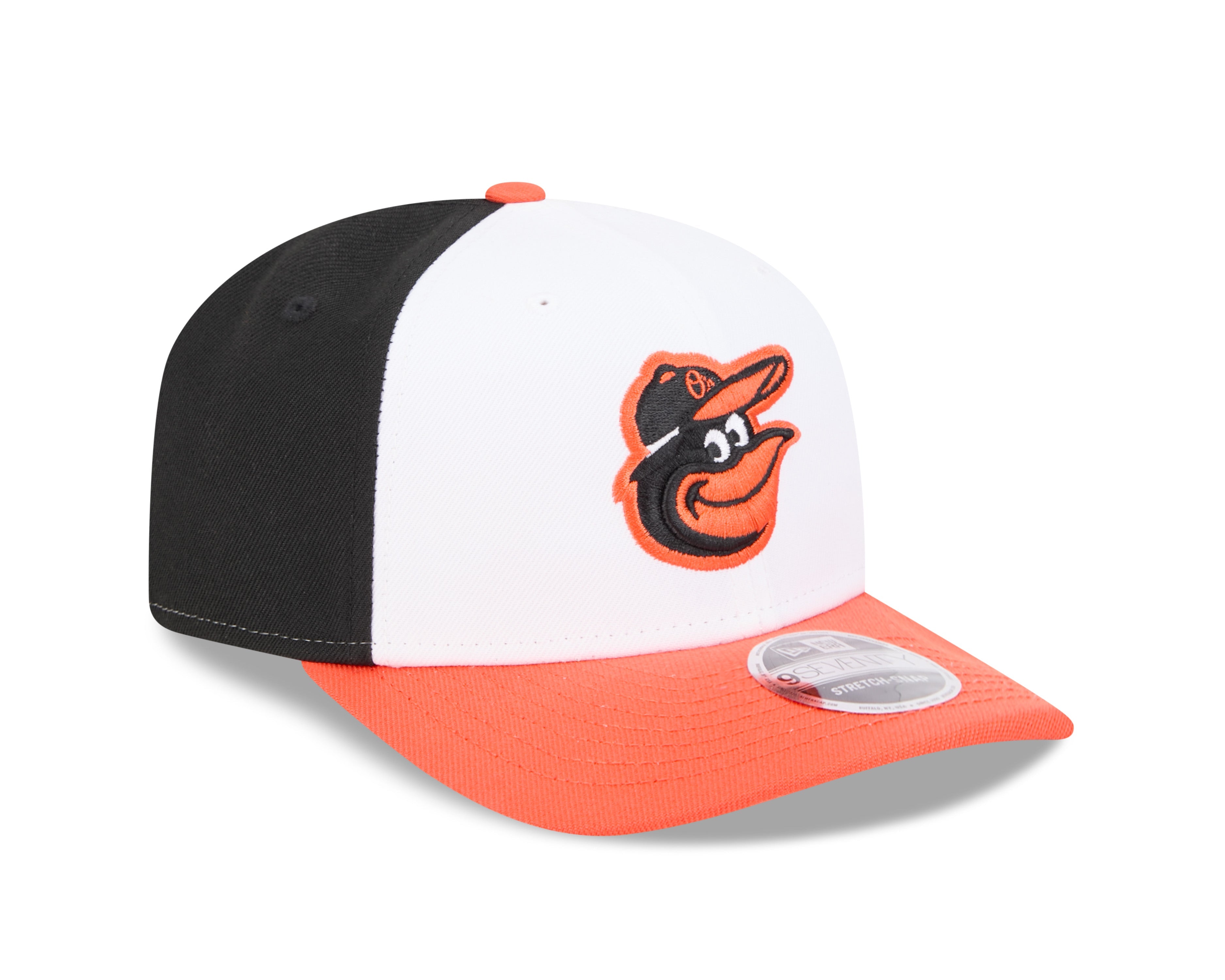 Baltimore Orioles Home New Era Player Replica 9SEVENTY Stretch Snap Adjustable Hat Official Team Hat Sports Fan Cap Official NFL Team Hat Football