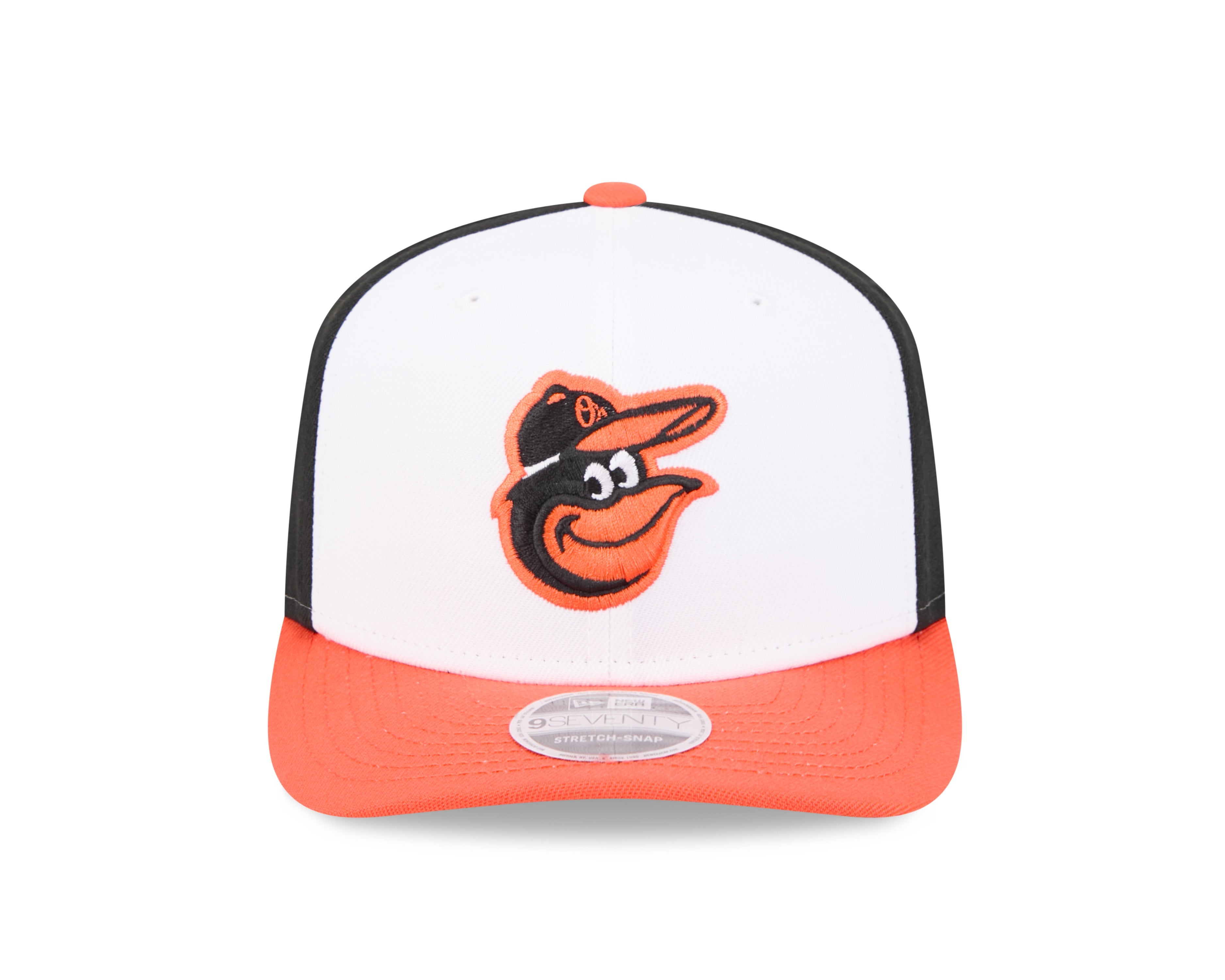 Baltimore Orioles Home New Era Player Replica 9SEVENTY Stretch Snap Adjustable Hat Official Team Hat Sports Fan Cap Official NFL Team Hat Football