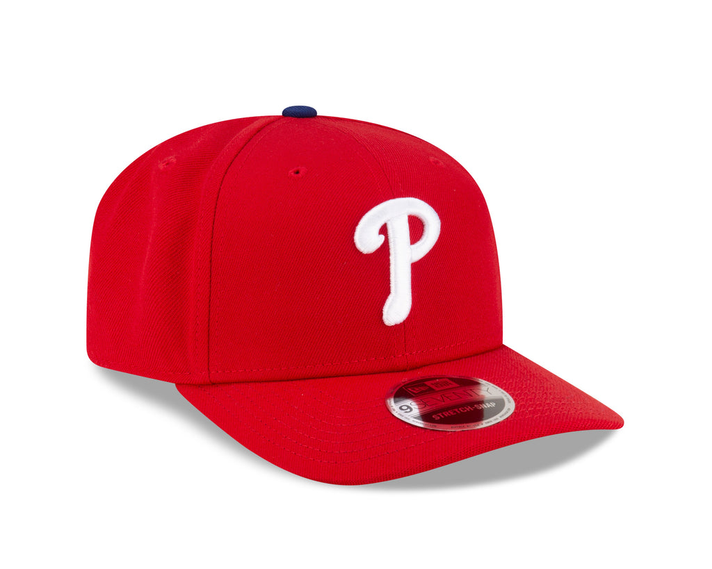 Philadelphia Phillies Red New Era Player Replica 9SEVENTY Stretch Snap Adjustable Hat Official Team Hat Sports Fan Cap Official NFL Team Hat Football