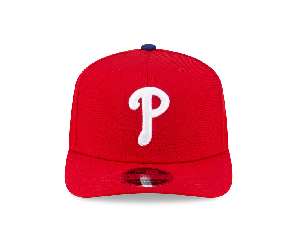 Philadelphia Phillies Red New Era Player Replica 9SEVENTY Stretch Snap Adjustable Hat Official Team Hat Sports Fan Cap Official NFL Team Hat Football