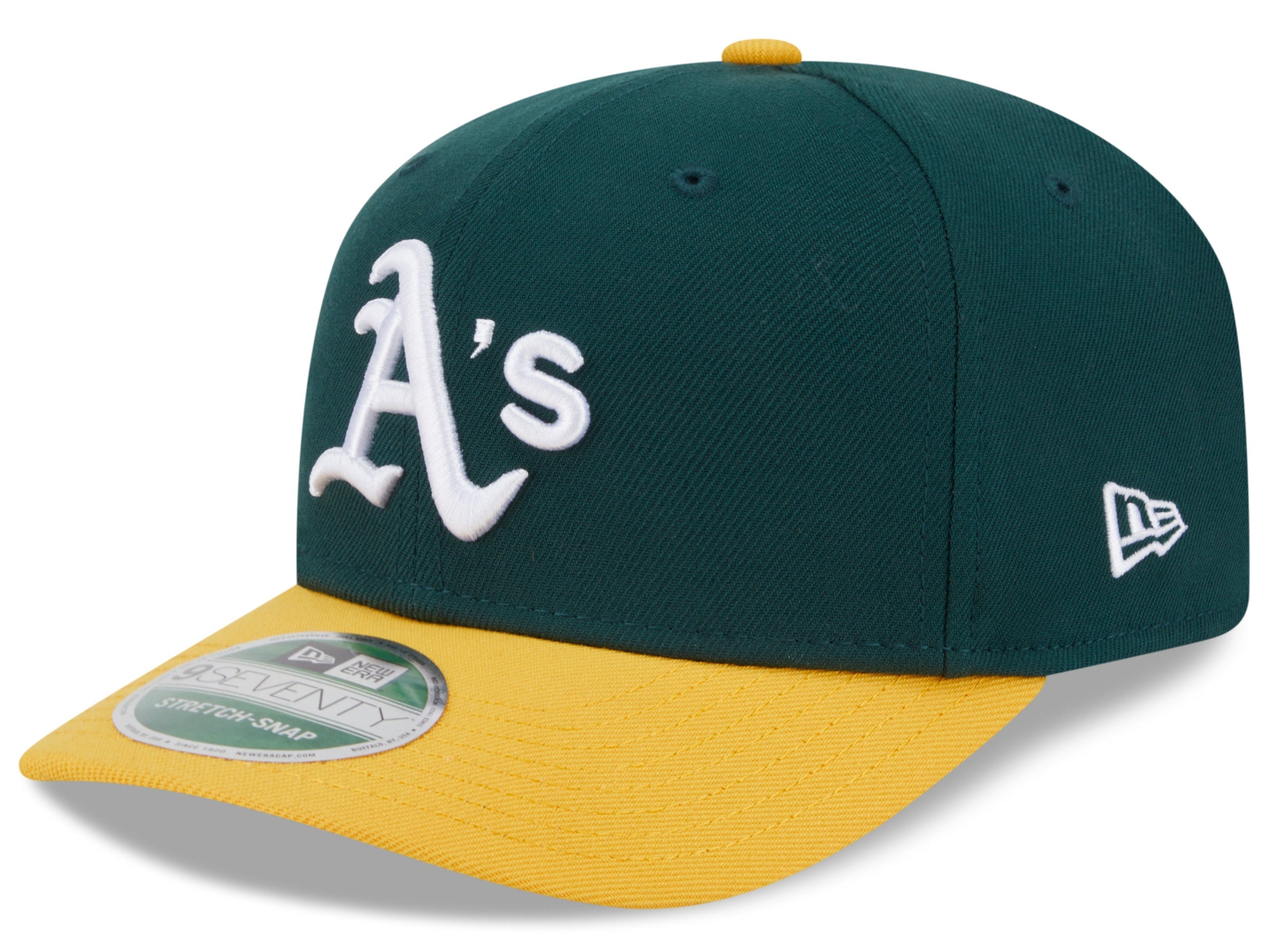 Athletics Green New Era Player Replica 9SEVENTY Stretch Snap Adjustable Hat Official Team Hat Sports Fan Cap Official NFL Team Hat Football Fan Cap