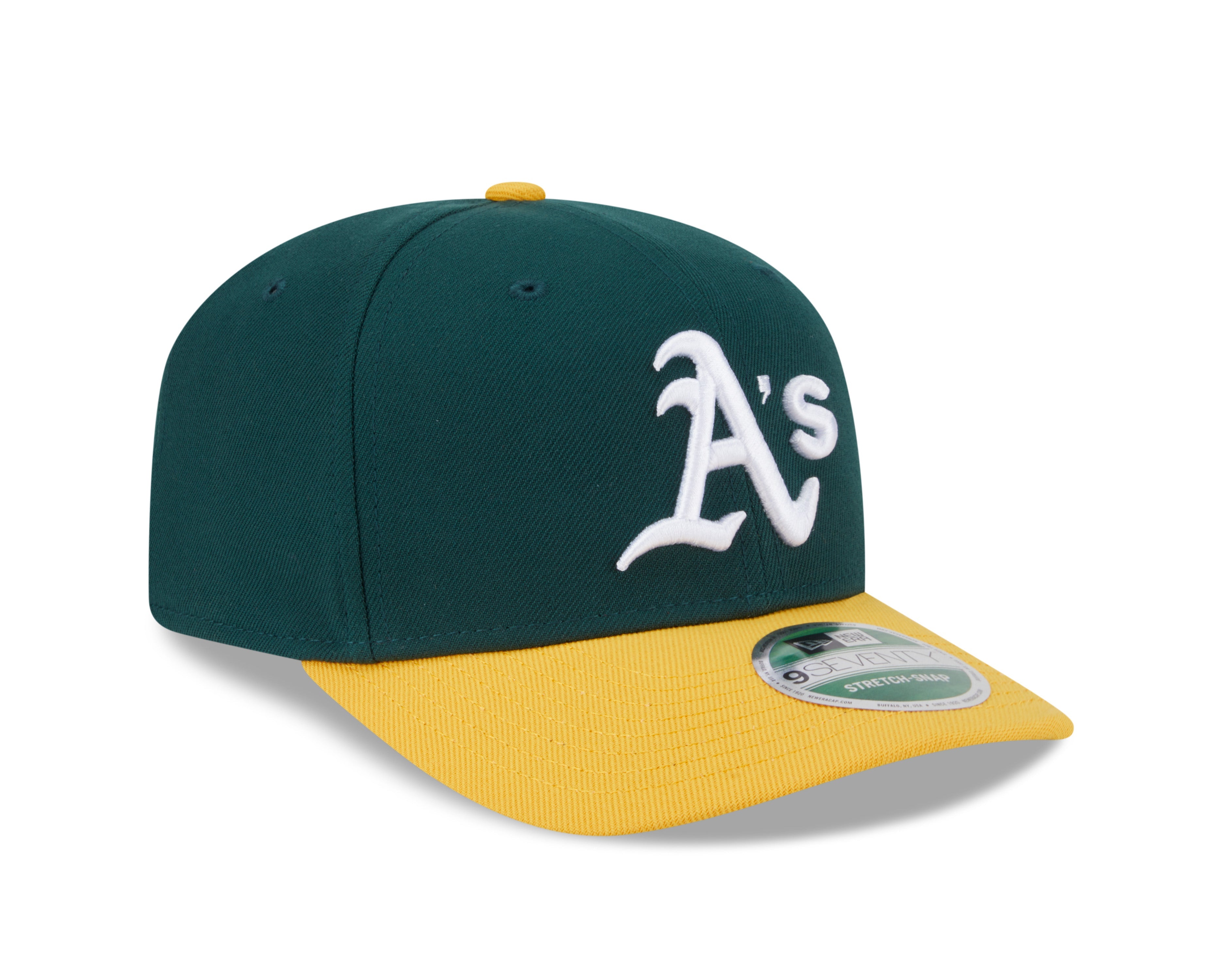 Athletics Green New Era Player Replica 9SEVENTY Stretch Snap Adjustable Hat Official Team Hat Sports Fan Cap Official NFL Team Hat Football Fan Cap