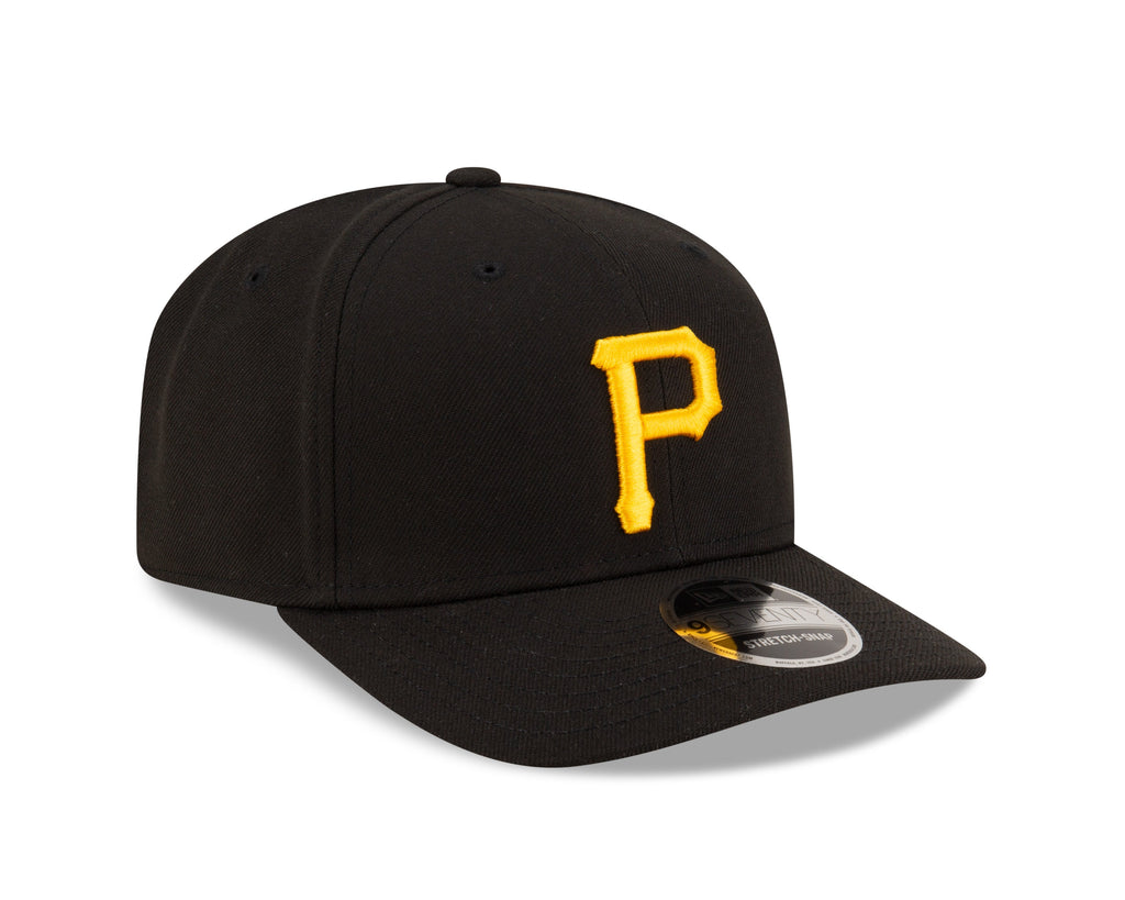 Pittsburgh Pirates Black New Era Player Replica 9SEVENTY Stretch Snap Adjustable Hat Official Team Hat Sports Fan Cap Official NFL Team Hat Football