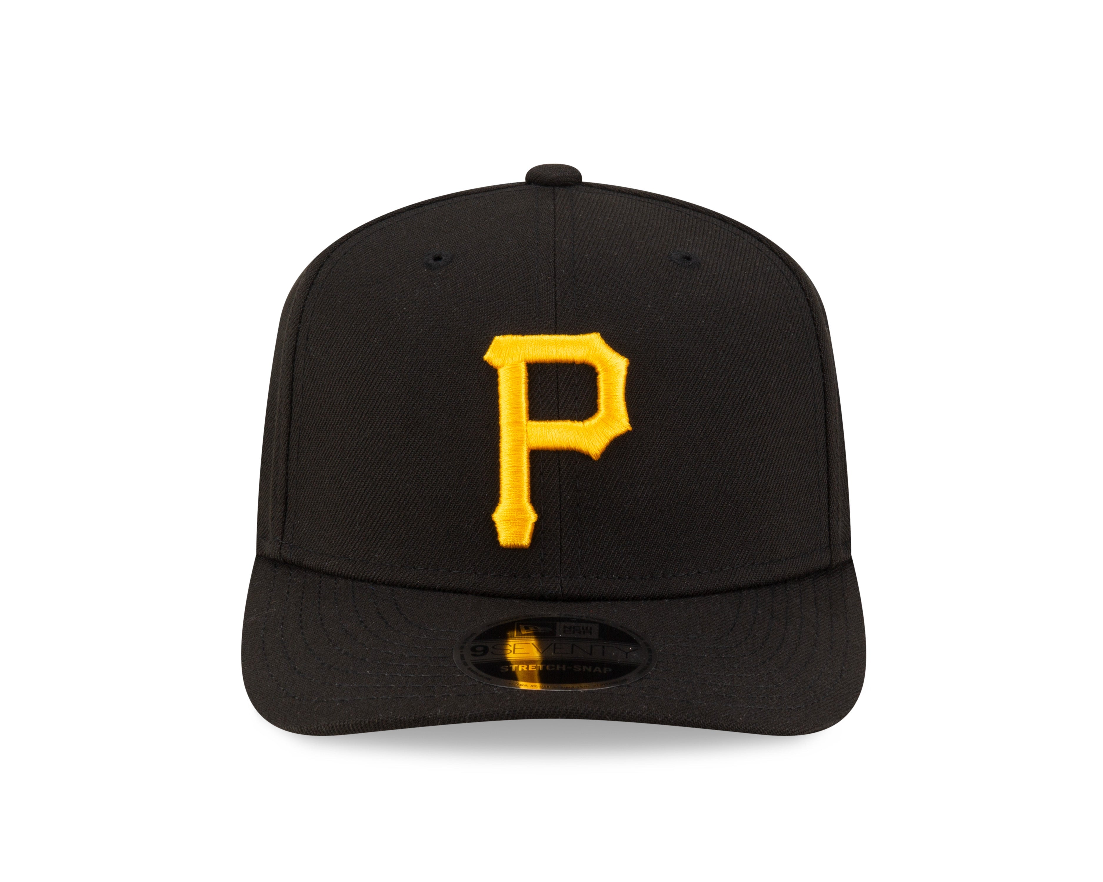 Pittsburgh Pirates Black New Era Player Replica 9SEVENTY Stretch Snap Adjustable Hat Official Team Hat Sports Fan Cap Official NFL Team Hat Football