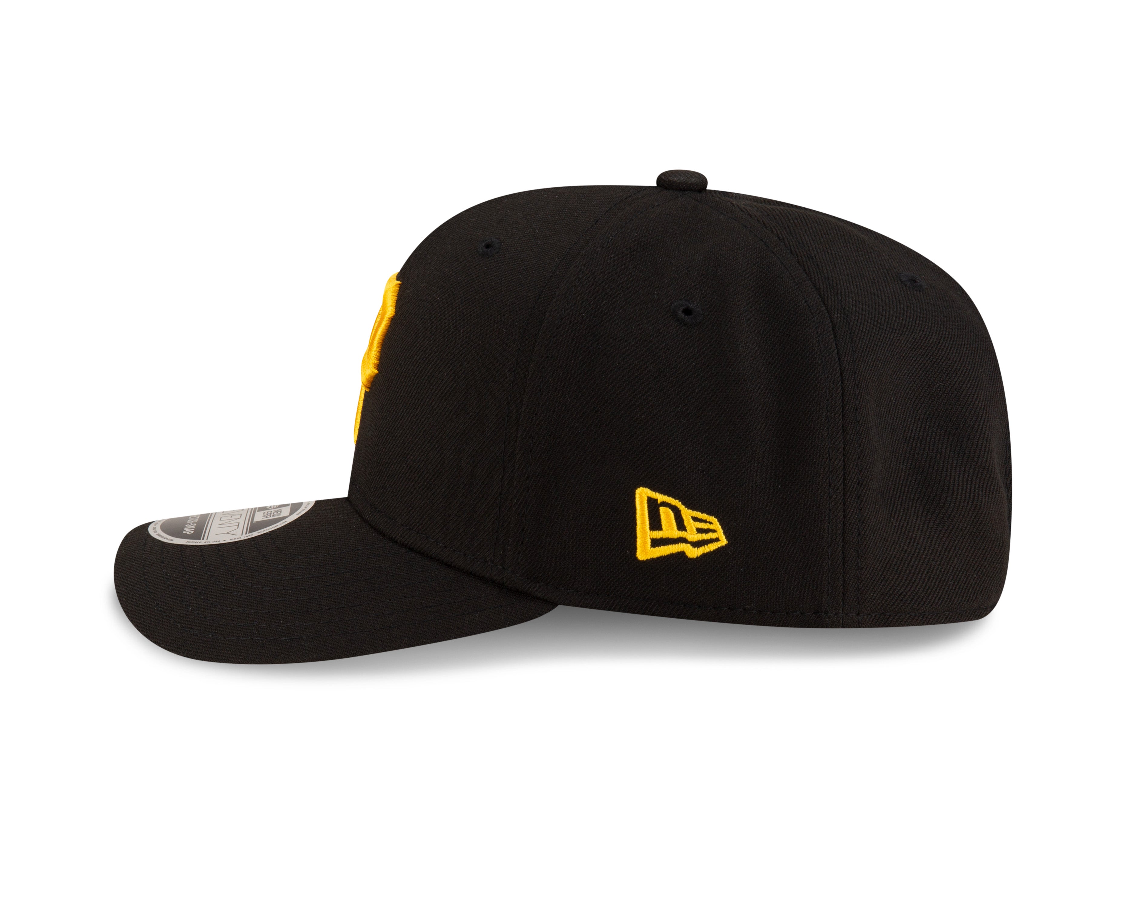 Pittsburgh Pirates Black New Era Player Replica 9SEVENTY Stretch Snap Adjustable Hat Official Team Hat Sports Fan Cap Official NFL Team Hat Football
