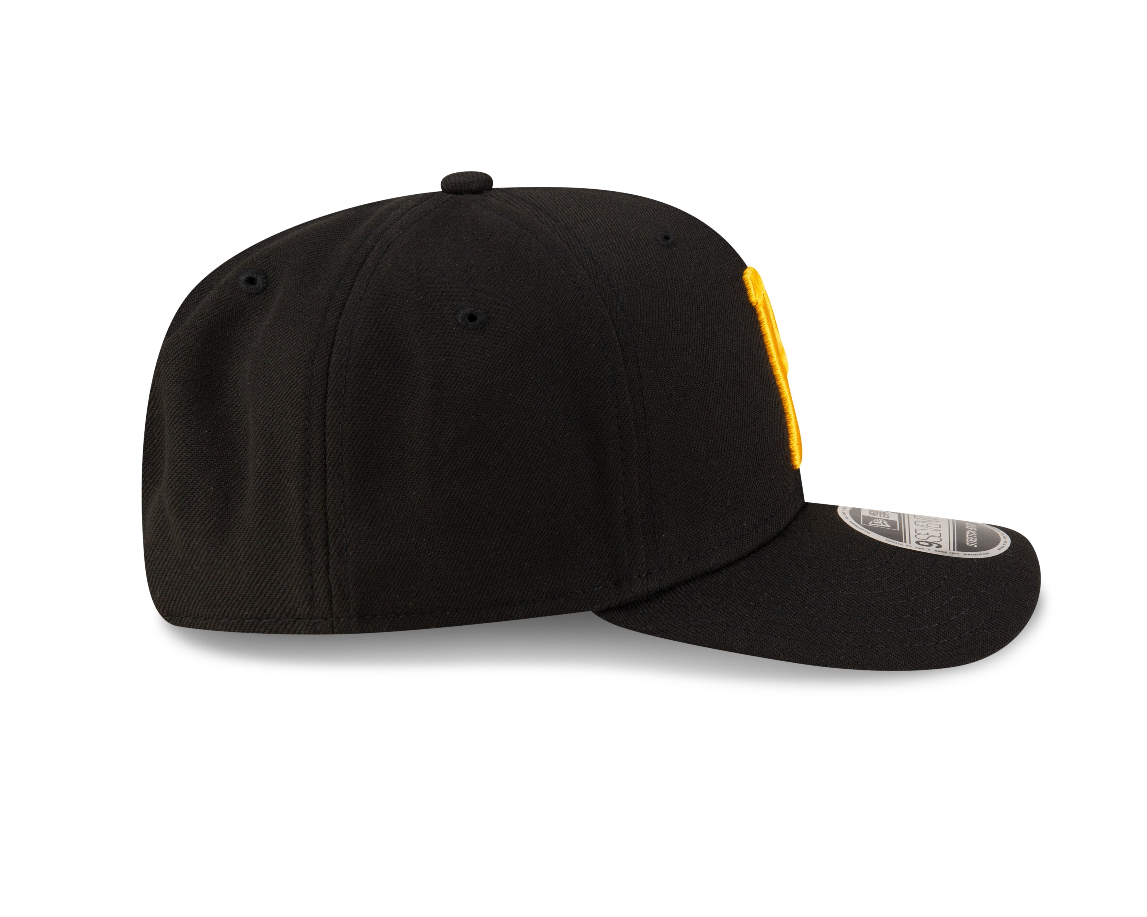 Pittsburgh Pirates Black New Era Player Replica 9SEVENTY Stretch Snap Adjustable Hat Official Team Hat Sports Fan Cap Official NFL Team Hat Football