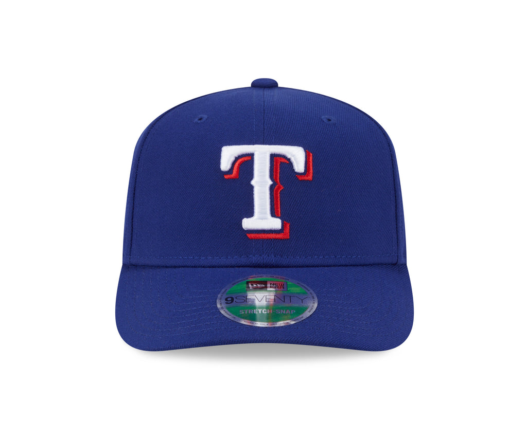 Texas Rangers Blue New Era Player Replica 9SEVENTY Stretch Snap Adjustable Hat Official Team Hat Sports Fan Cap Official NFL Team Hat Football Fan Cap