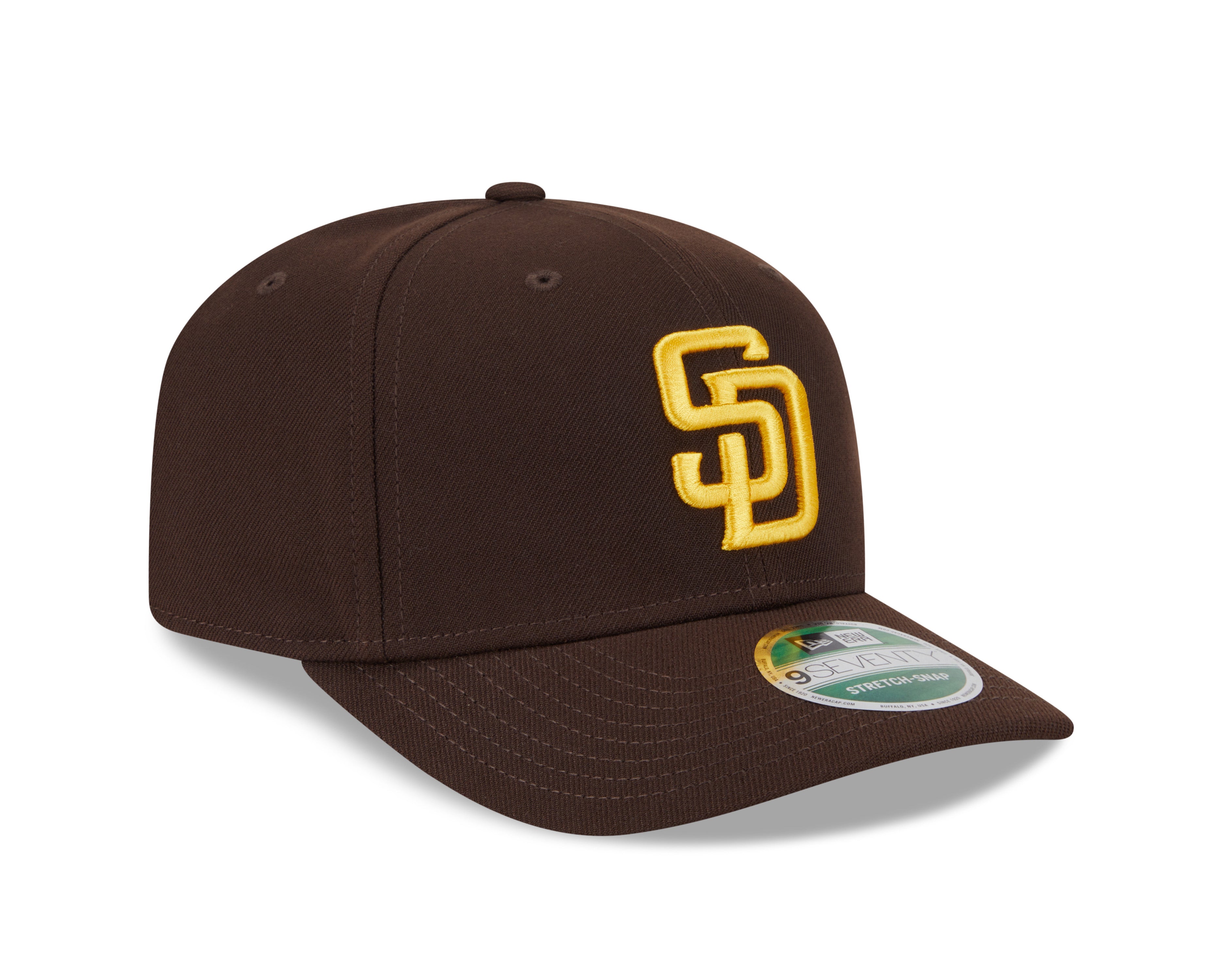 San Diego Padres Brown New Era Player Replica 9SEVENTY Stretch Snap Adjustable Hat Official Team Hat Sports Fan Cap Official NFL Team Hat Football