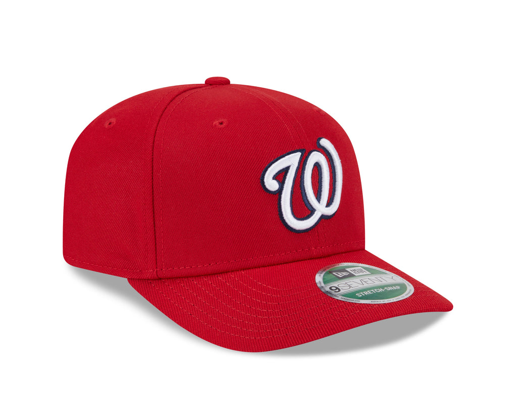 Washington Nationals Red New Era Player Replica 9SEVENTY Stretch Snap Adjustable Hat Official Team Hat Sports Fan Cap Official NFL Team Hat Football