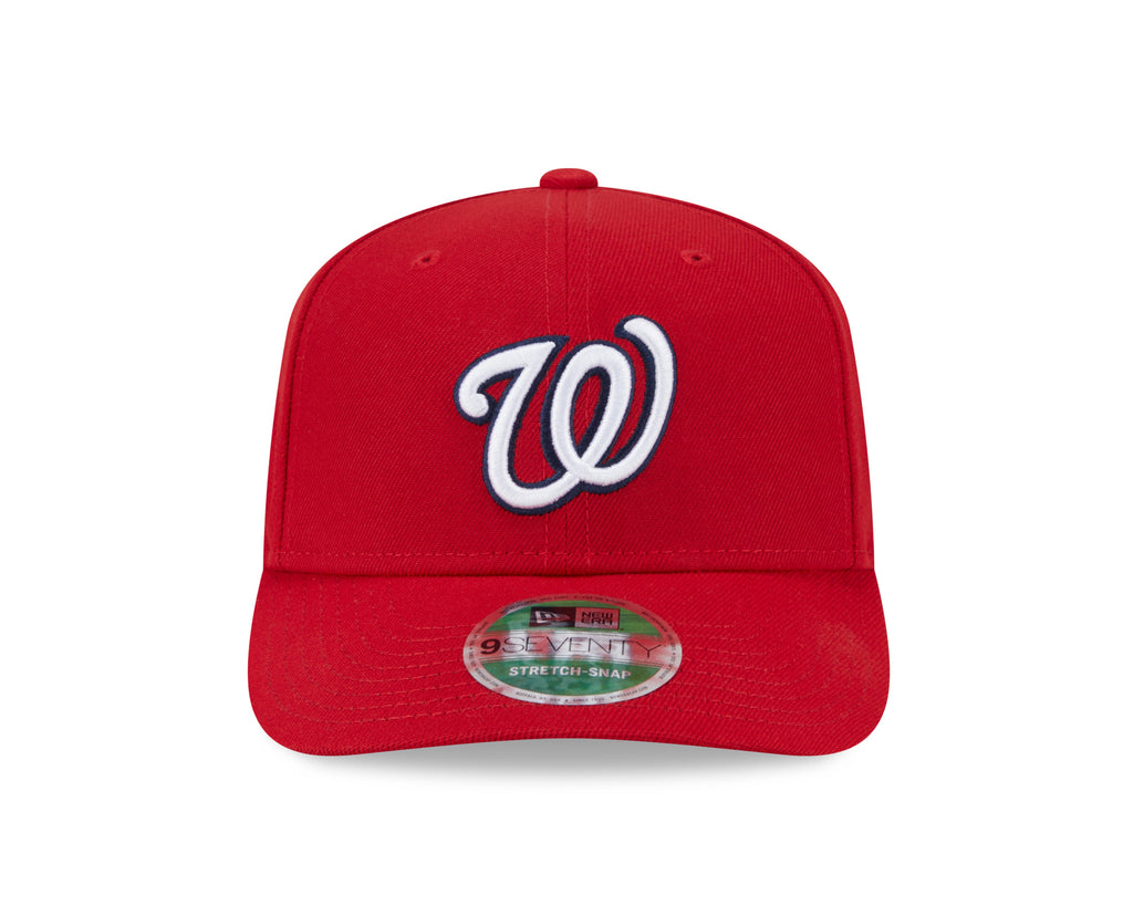 Washington Nationals Red New Era Player Replica 9SEVENTY Stretch Snap Adjustable Hat Official Team Hat Sports Fan Cap Official NFL Team Hat Football