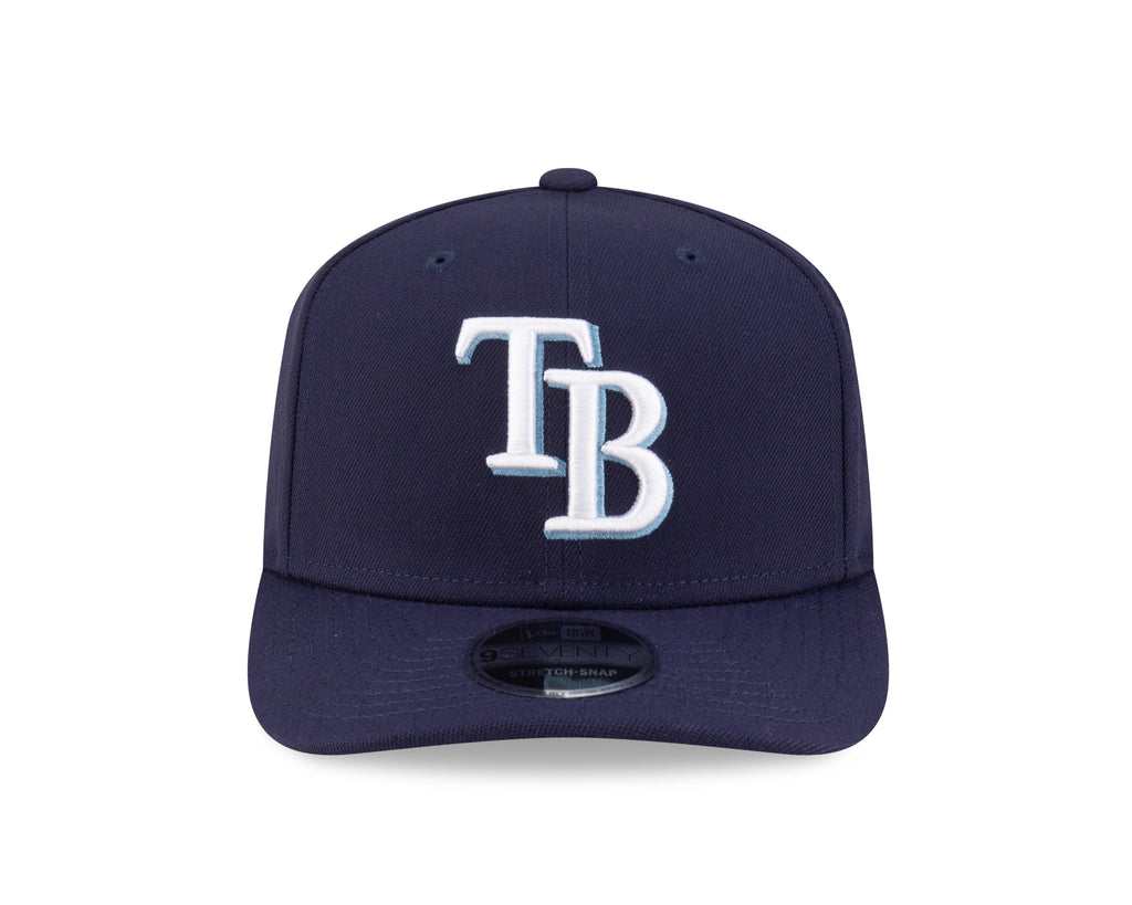 Tampa Bay Rays Navy New Era Player Replica 9SEVENTY Stretch Snap Adjustable Hat Official Team Hat Sports Fan Cap Official NFL Team Hat Football Fan