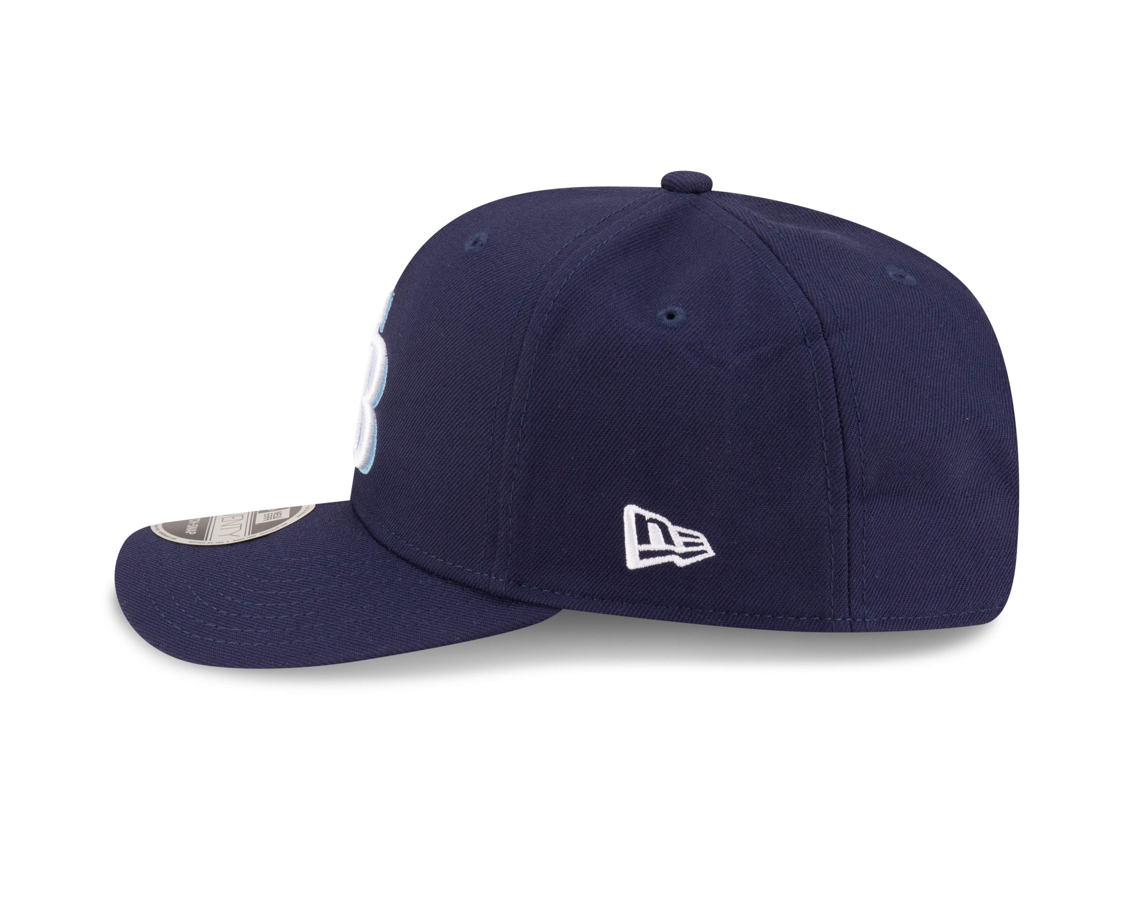 Tampa Bay Rays Navy New Era Player Replica 9SEVENTY Stretch Snap Adjustable Hat Official Team Hat Sports Fan Cap Official NFL Team Hat Football Fan